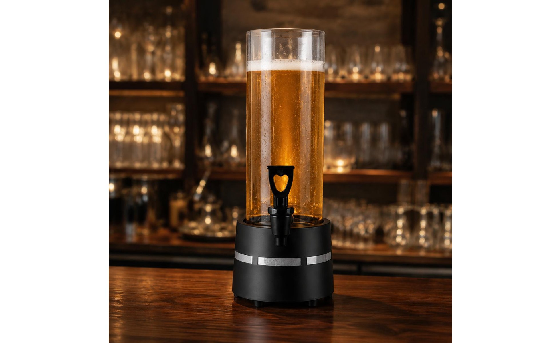 Lighted Beer Dispenser Large Capacity Lighted Beer Dispenser Transparent Housing