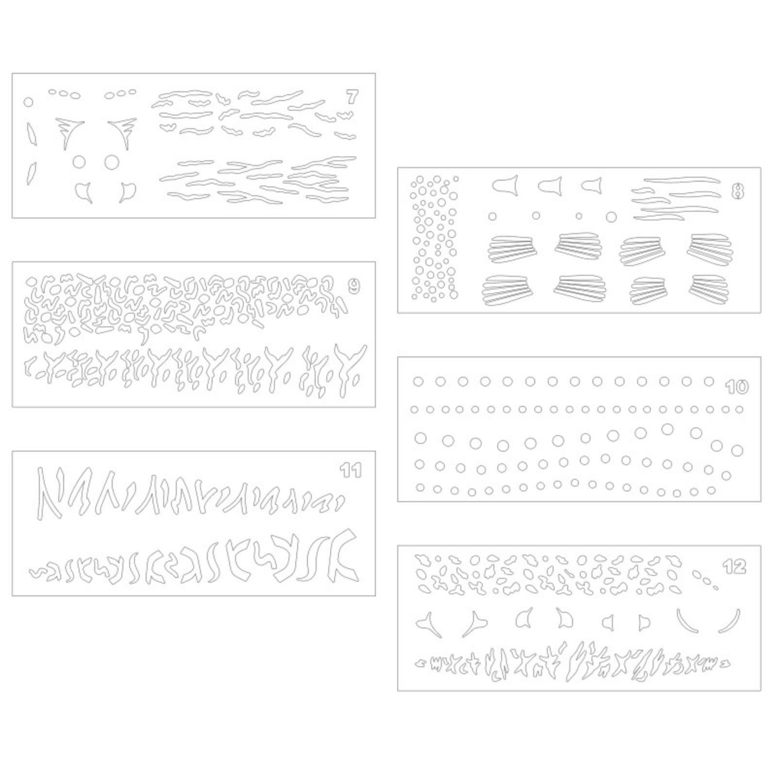 Lure Painting Template DIY Lure Painting Stencil Portable Fishing Template for Anglers