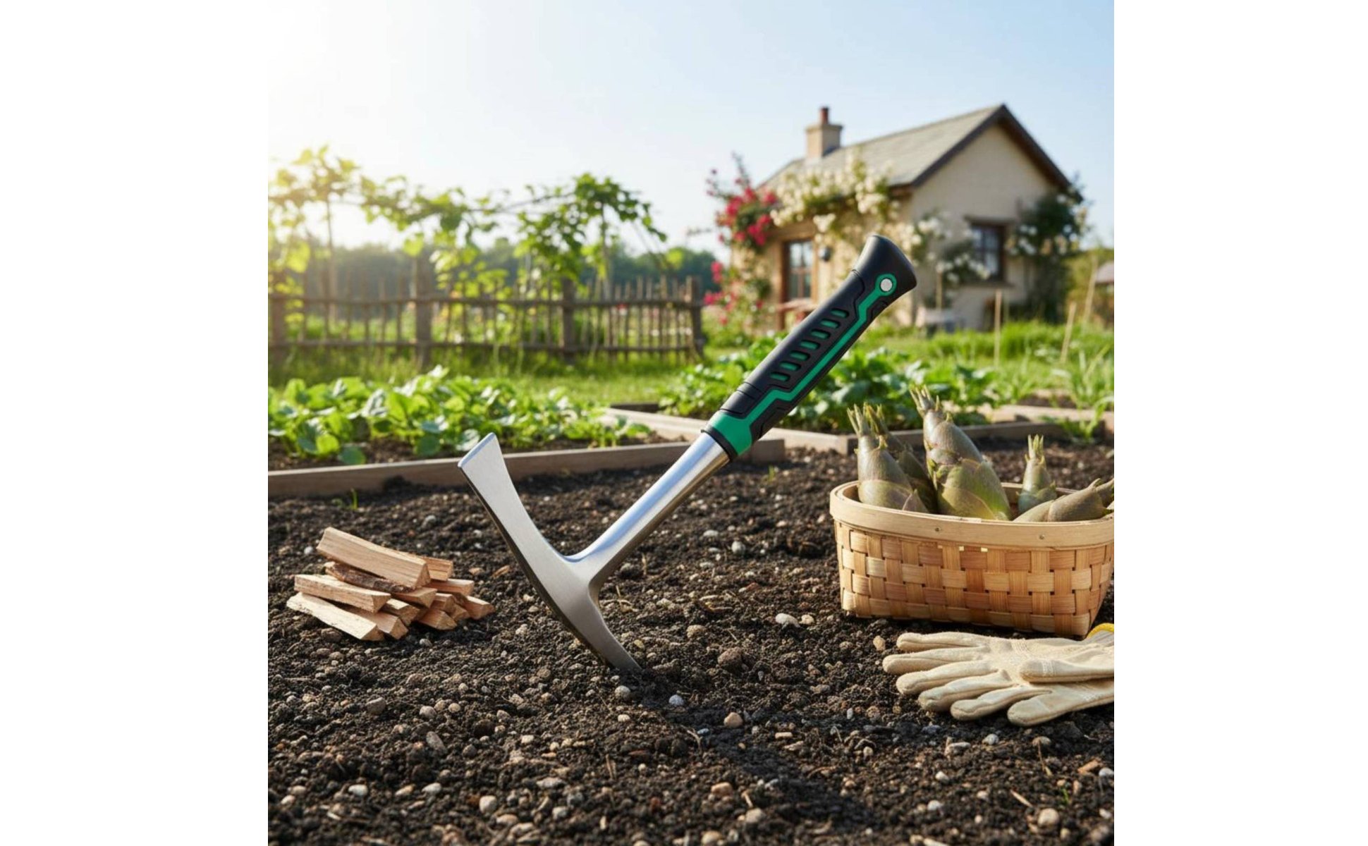 Single-Piece Pickaxe High Hardness Mattock Pickaxe Long-Lasting for Outdoor