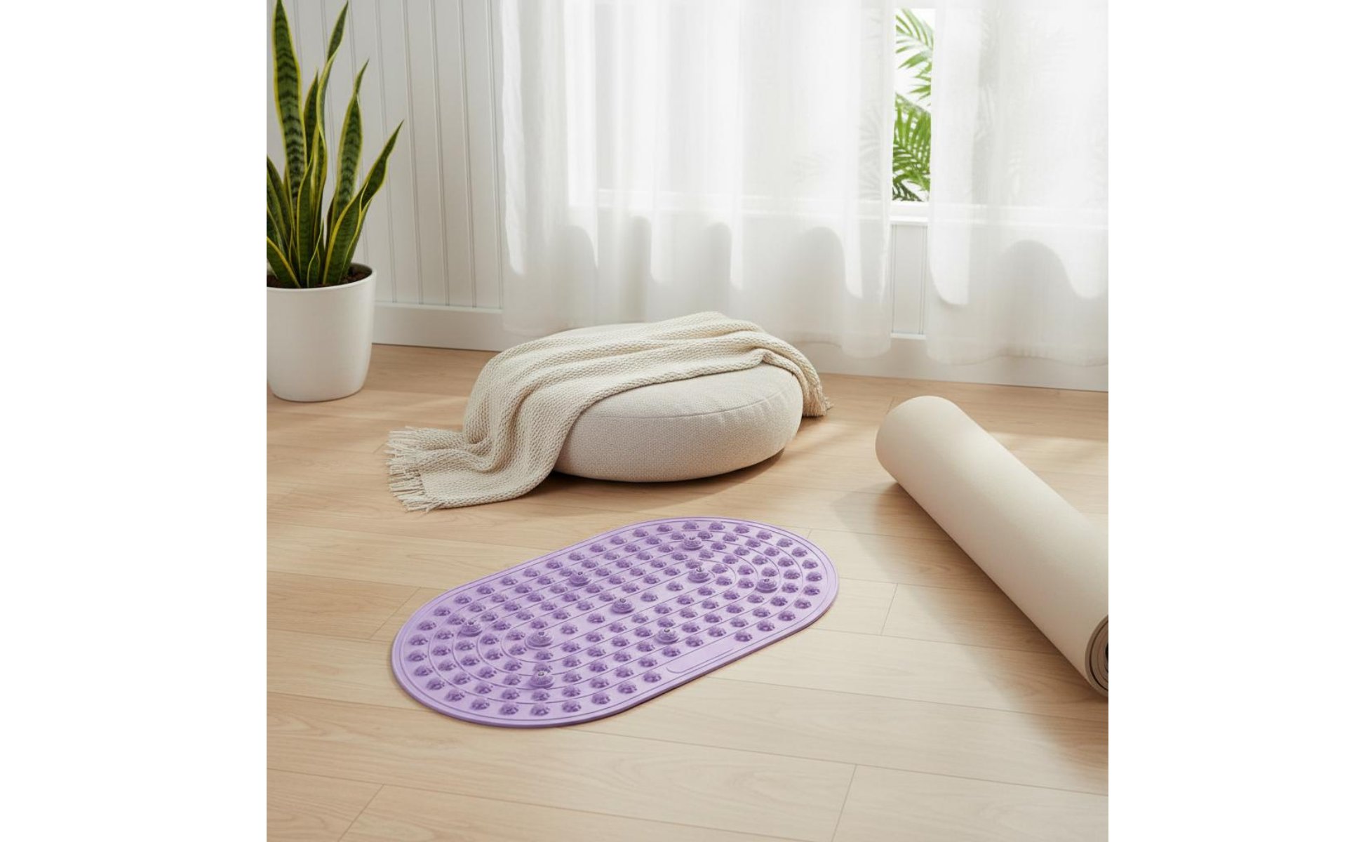 Acupressure Foot Mat Soft Gel Foot Reflexology Mat Portable for Home, Relaxation