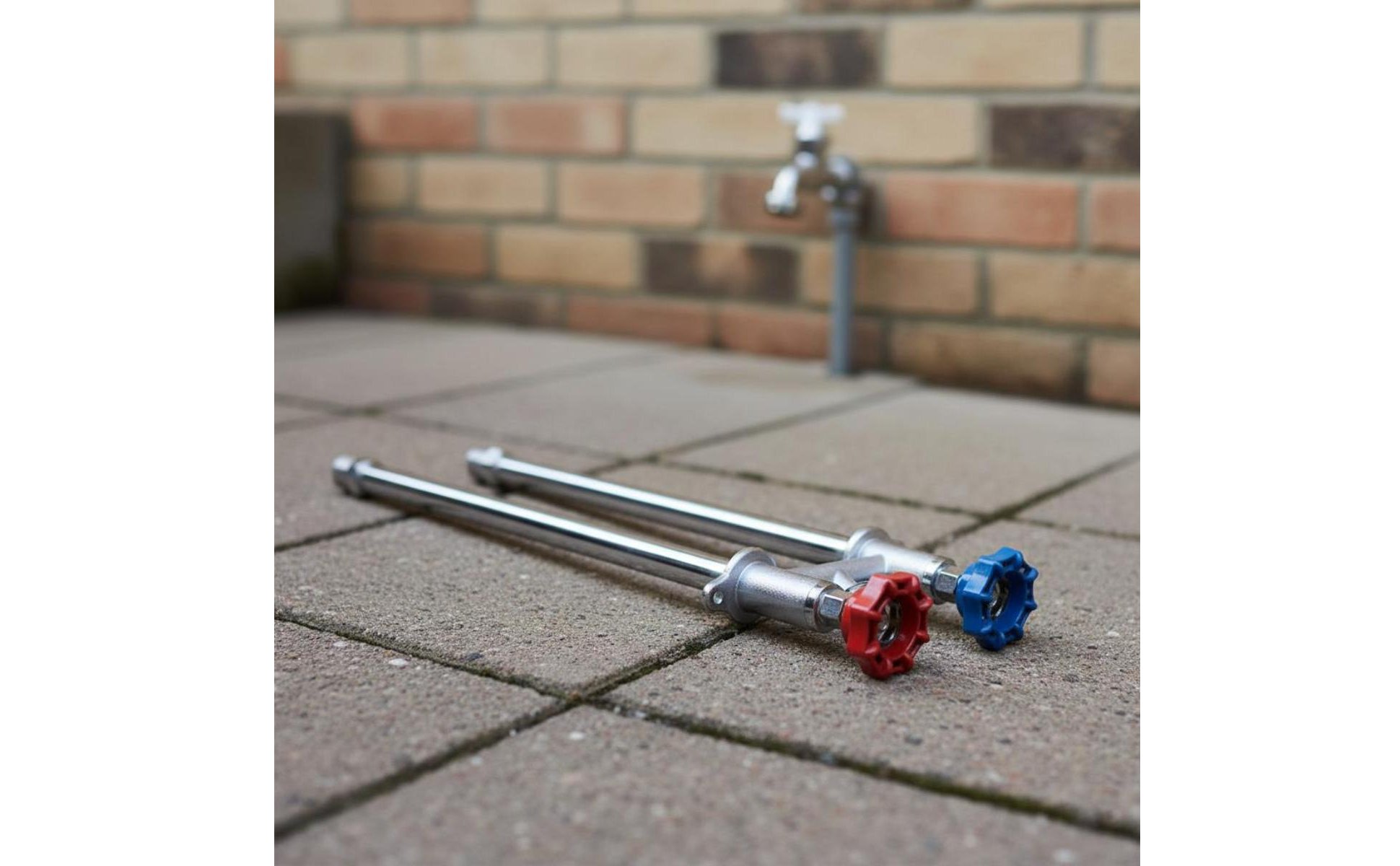 Hot and Cold Outdoor Faucet Long Reach Frost Resistant Faucet Easy to Install