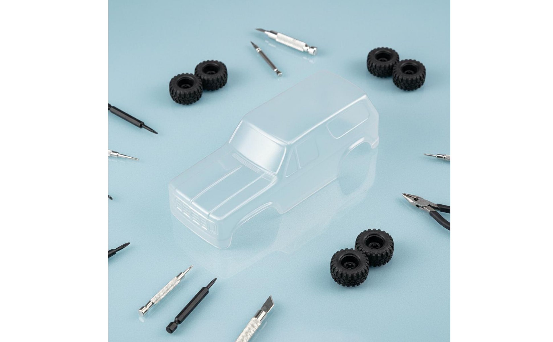Clear RC Body Shell Paintable Unpainted Truck Body Shell Sturdy for Customizing