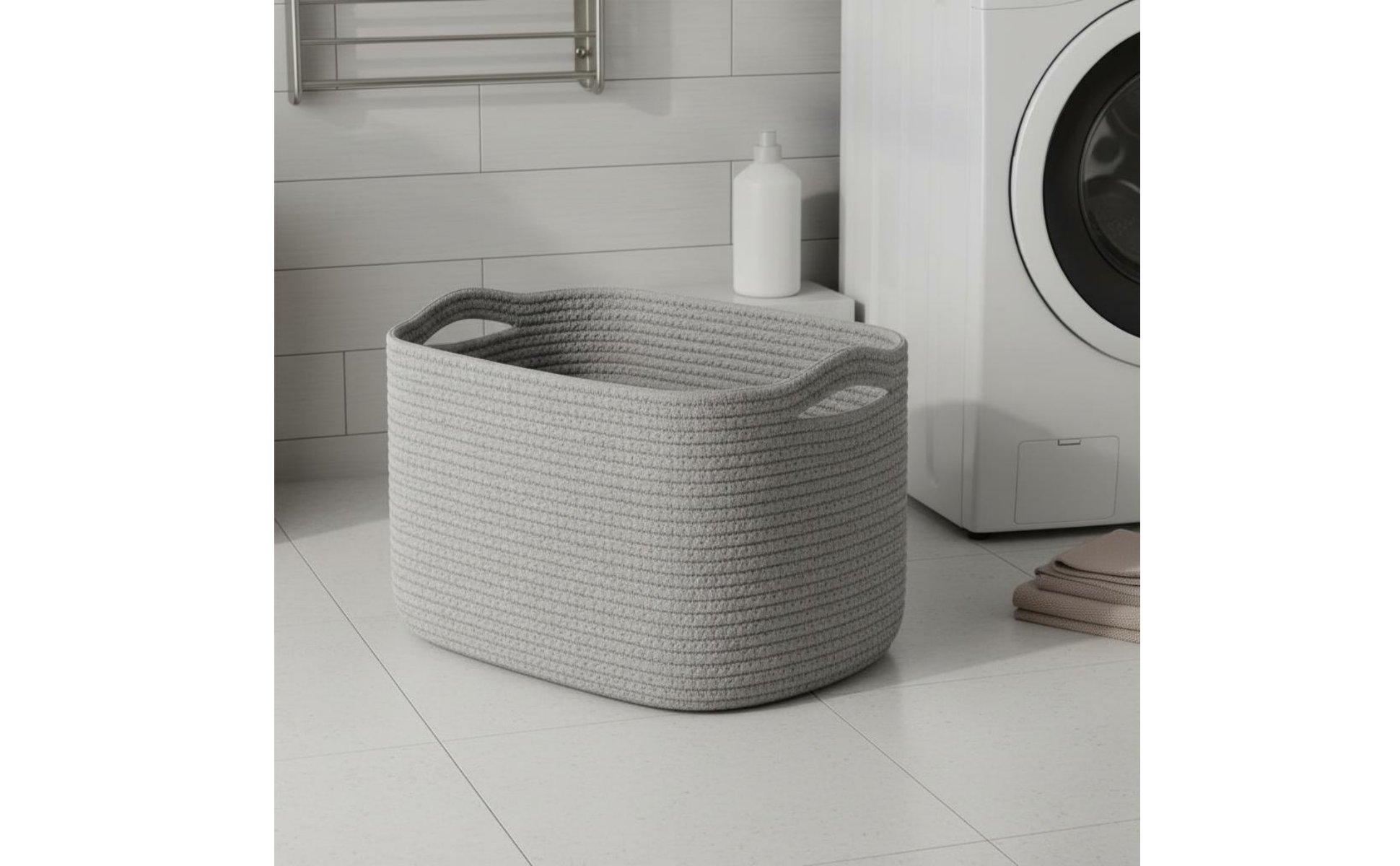 Rectangular Storage Basket Easy to Carry Woven Storage Basket Handwoven