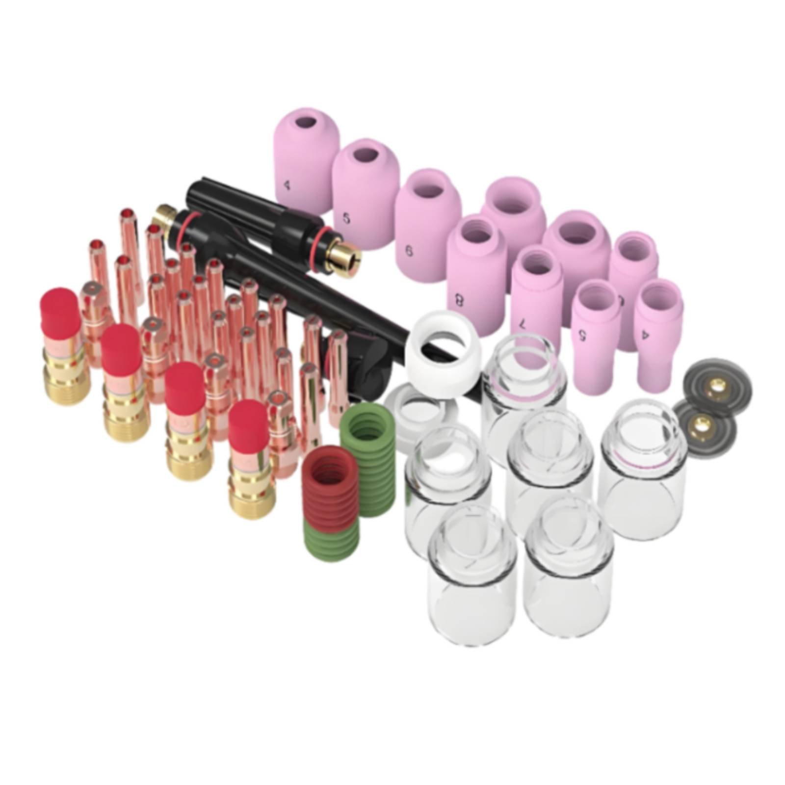 71 Pieces WP-17 18 26 Torch Kit Transparent Torch Cup Set Fabrication Supply for Workshop