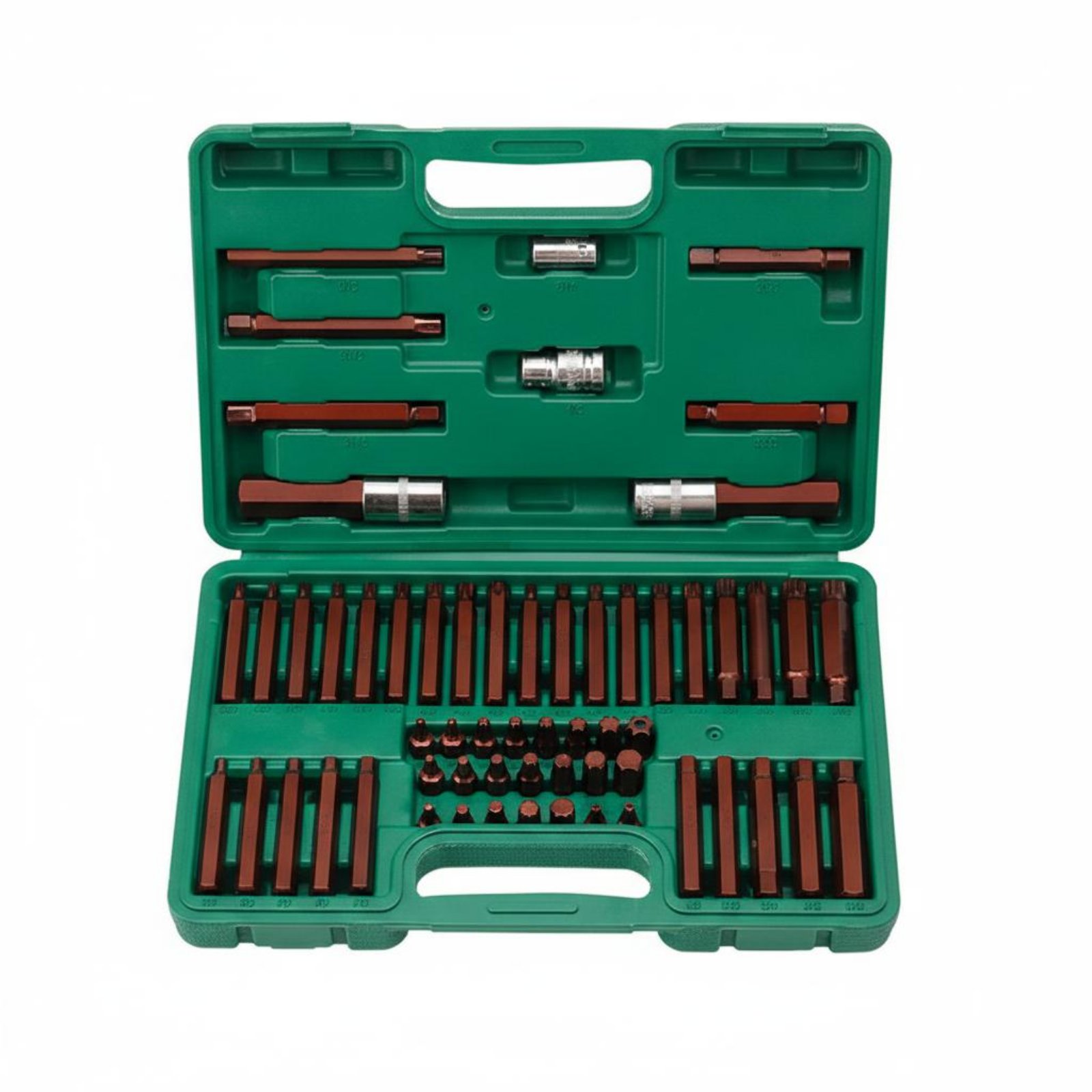 60 Pieces Star-Shaped Bit Set High Hardness Six-Pointed Driver Bit Set Heat Treated for Mechanics, Auto Repair Shop