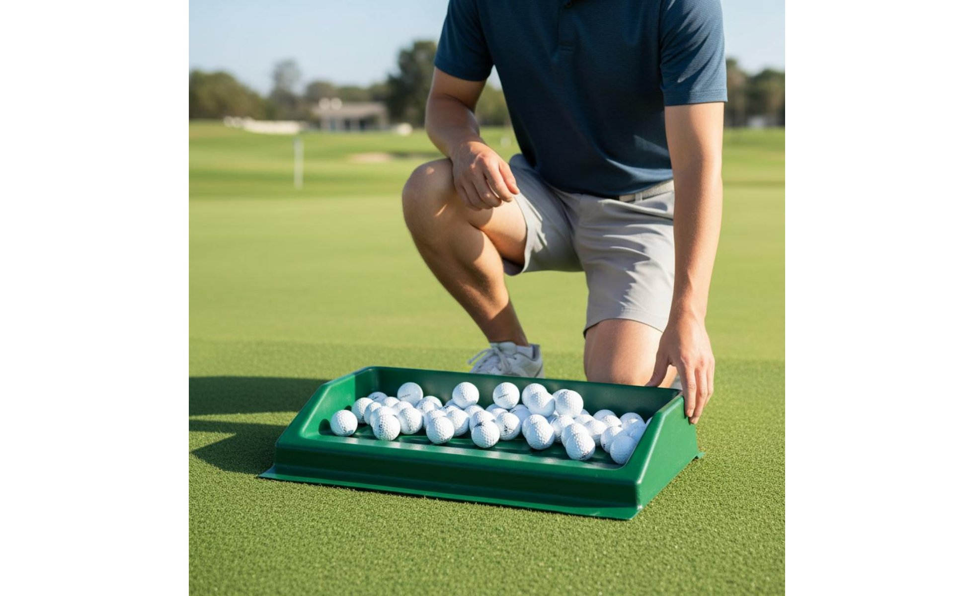 ABS Golf Tee Tray High-Capacity Golf Tee Box Sturdy for Practice Range