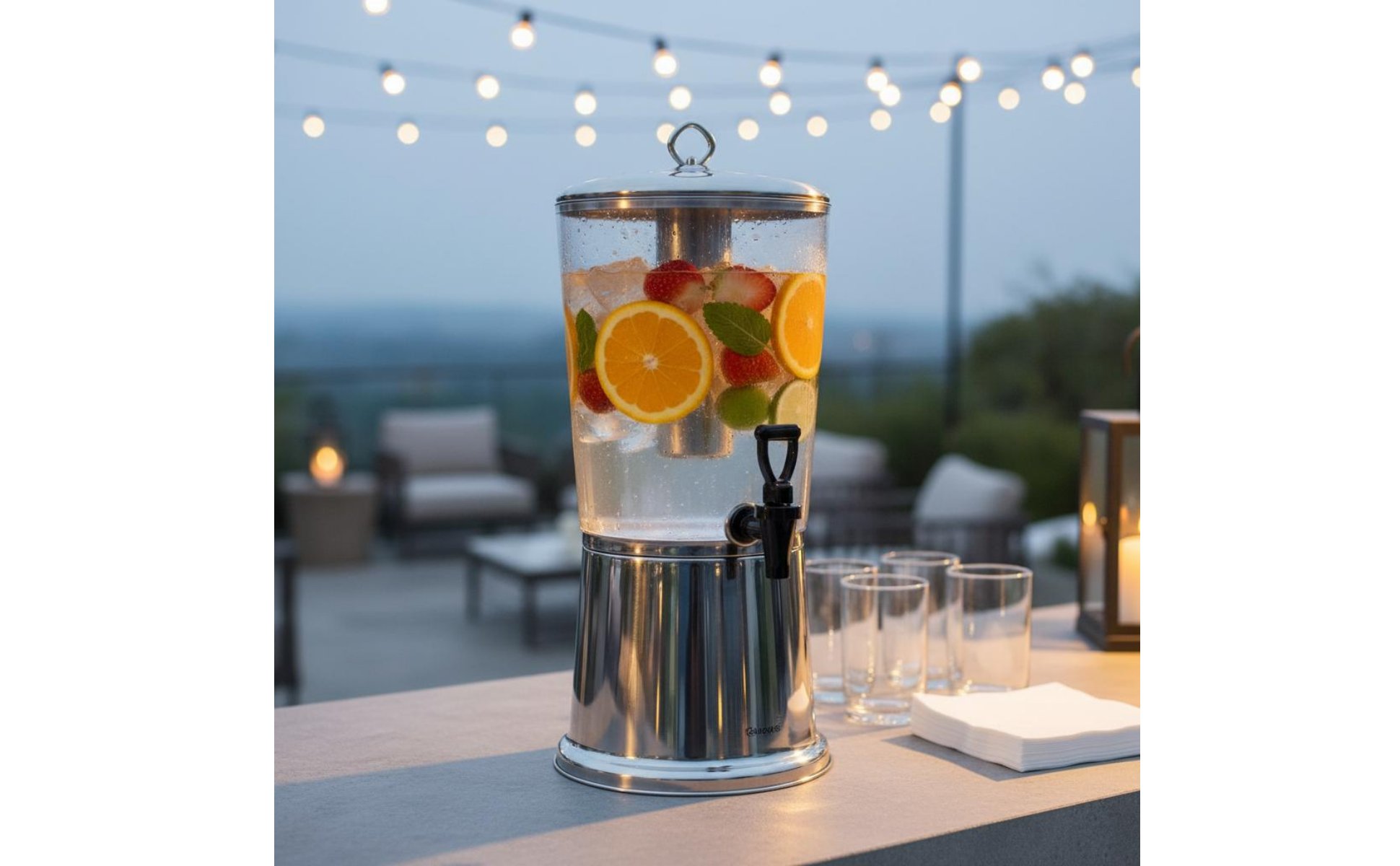 Commercial Cold Drink Dispenser Large Capacity Stainless Steel Juice Dispenser