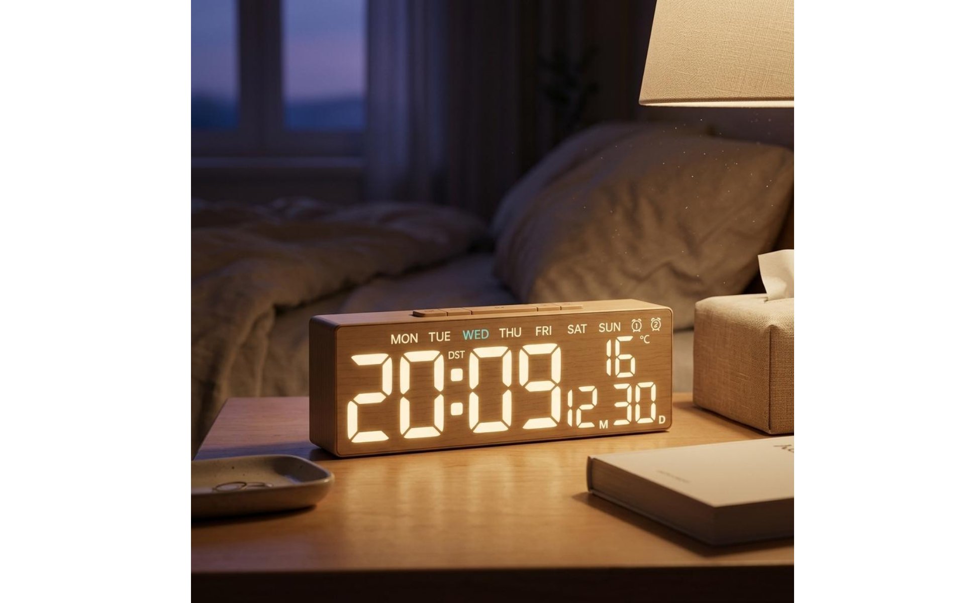 LED Alarm Timepiece Multifunction Temperature Display Timepiece