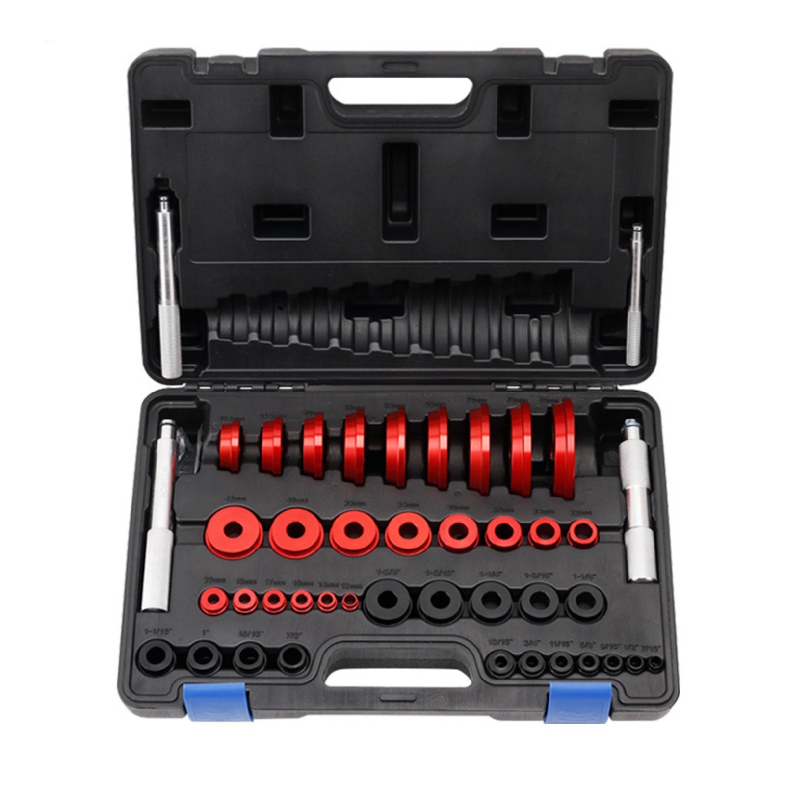 43 Pieces Bearing Race and Seal Driver Set Portable Storage Case Seal Installer Bearing Driver Kit Double-sidedSided Adapters Technician Tool
