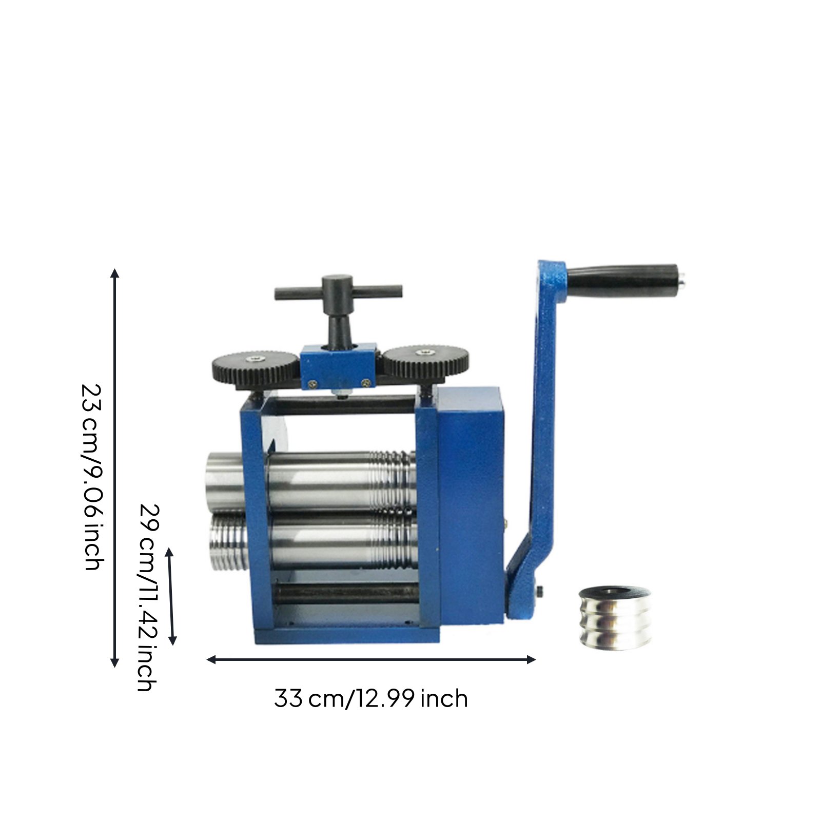 Multi Function Jewelry Rolling Mill Gear Reduction Hand Crank Rolling Mill Precision Control for Jewelers, Silversmiths, Workshop