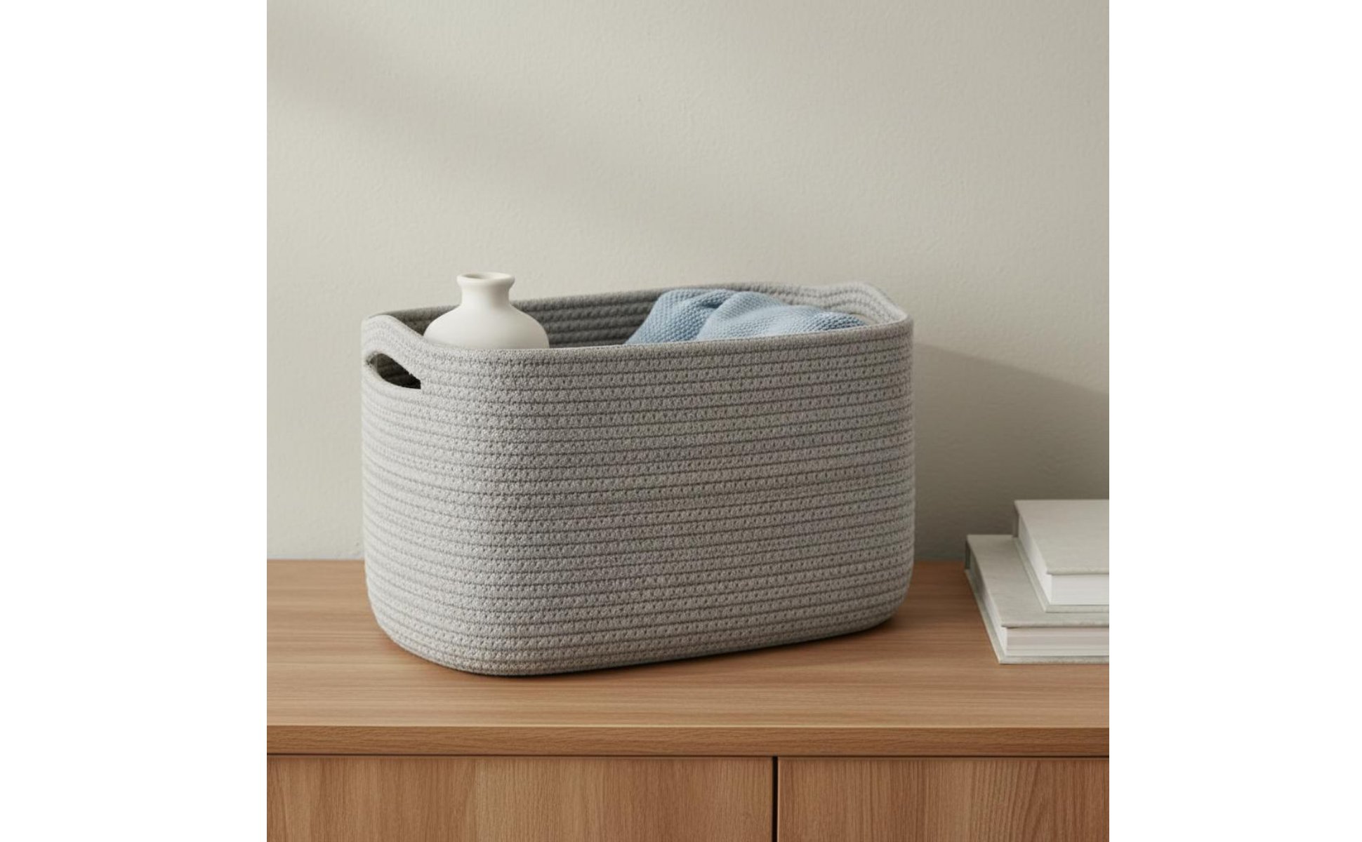 Rectangular Storage Basket Easy to Carry Woven Storage Basket Handwoven