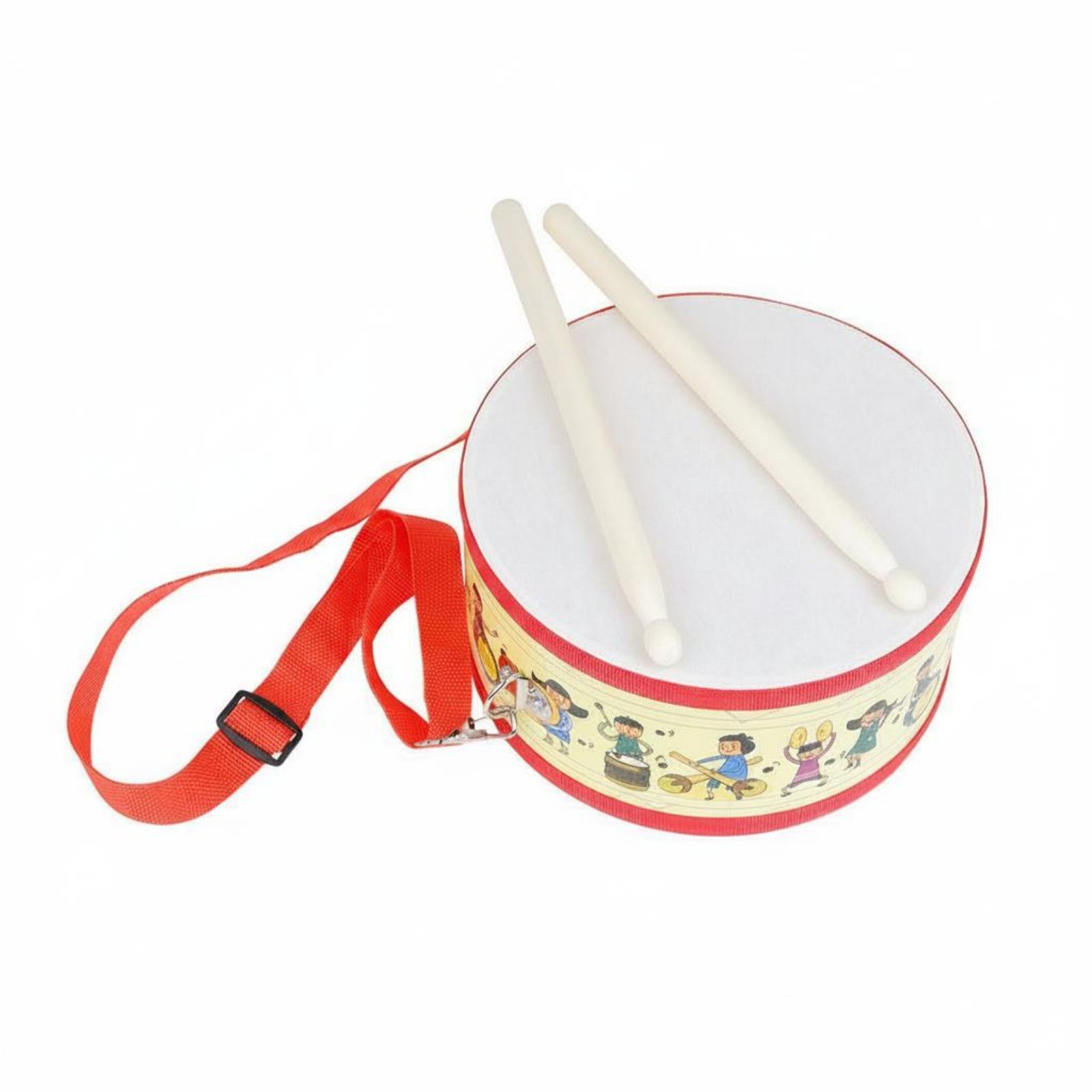 Small Battle Drum Easy to Hold Double Sided Drum Shoulder Strap Musical Instrument for Music Class