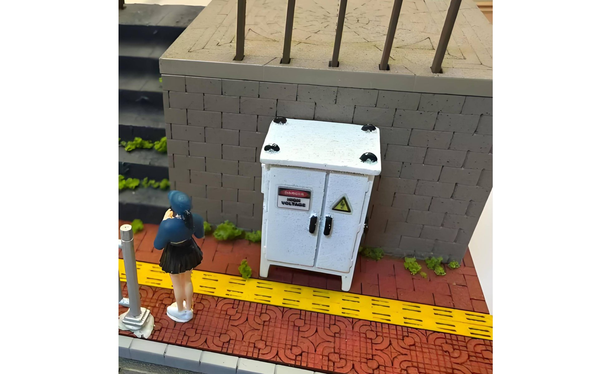Boîte Électrique D'extérieur Miniature Échelle 1/64 Boîtier Électrique Miniature