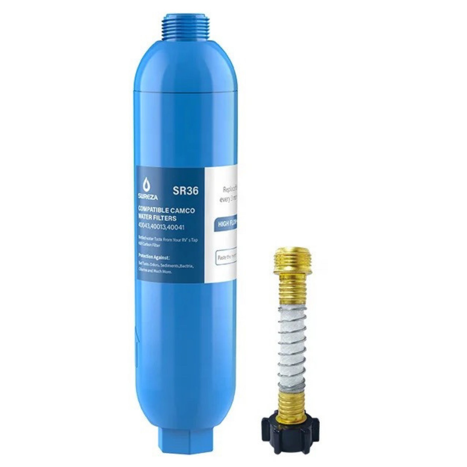 Wohnmobil-Wasserfilter mit Schlauchschutz Wasseraufbereitung für Camping