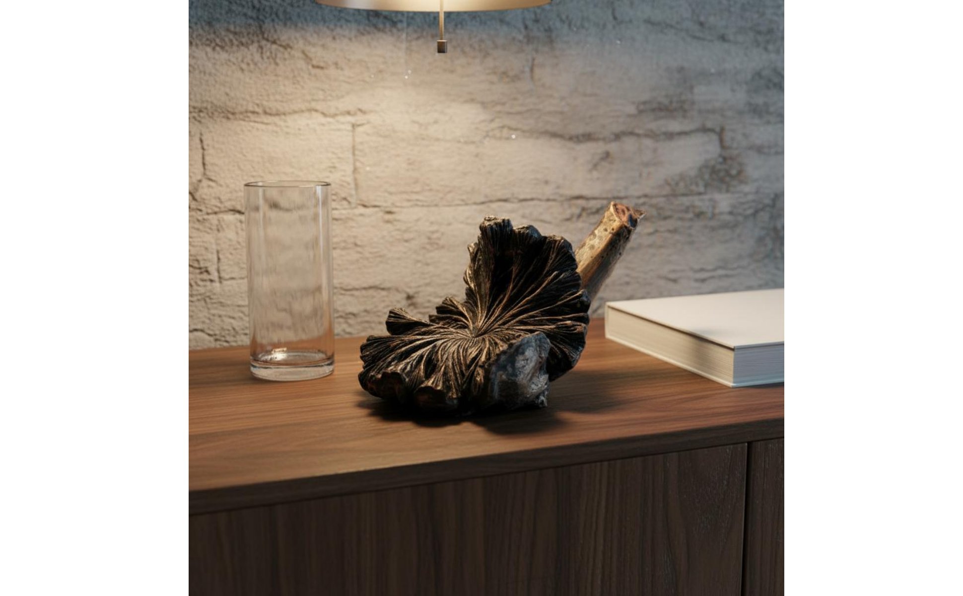 Volcano Flower Sculpture Desktop Display Artistic Tabletop Statue for Restaurant