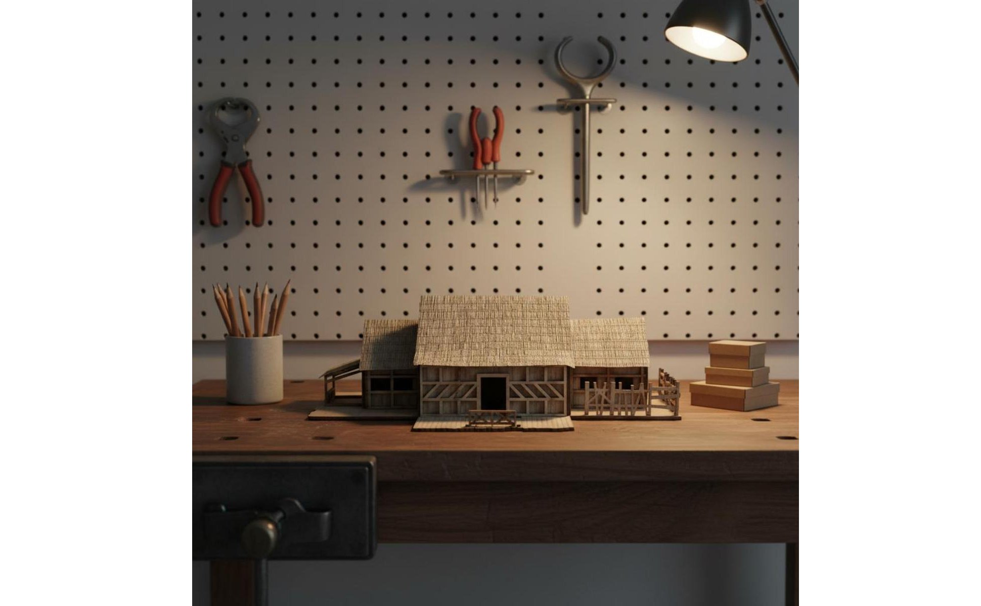 Maquette de Maison à Monter DIY Modèle de Maison 3D fait Main pour Étudiants