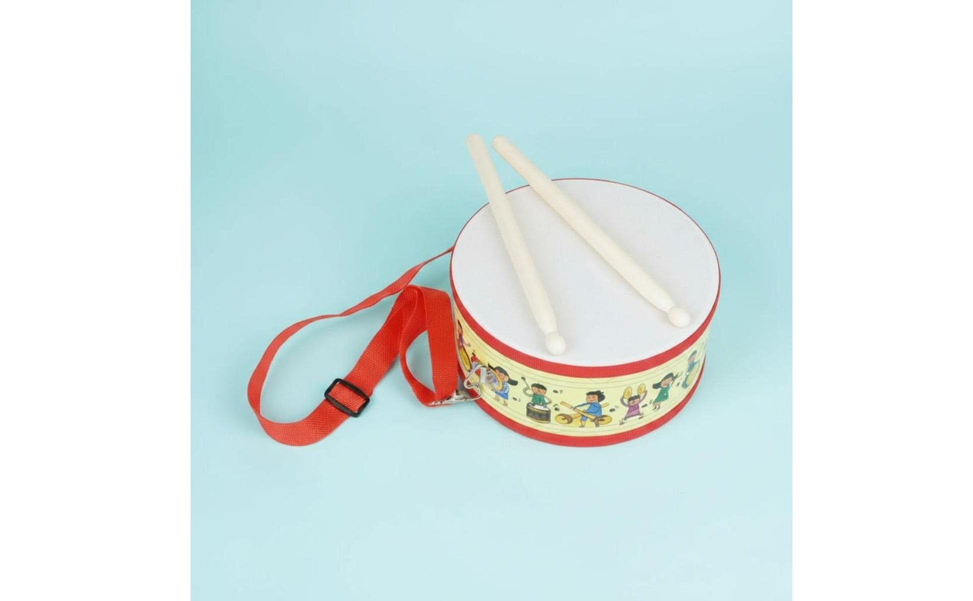 Small Battle Drum Includes Drumsticks Double Sided Drum Sturdy for Music Class