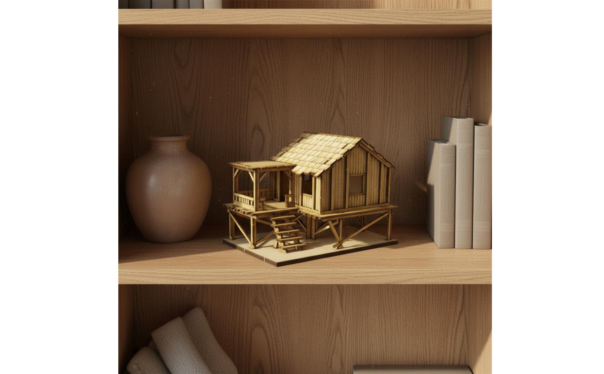 3D Building Kit 1:72 Scale Architectural Miniature DIY Assembly for Hobbyists