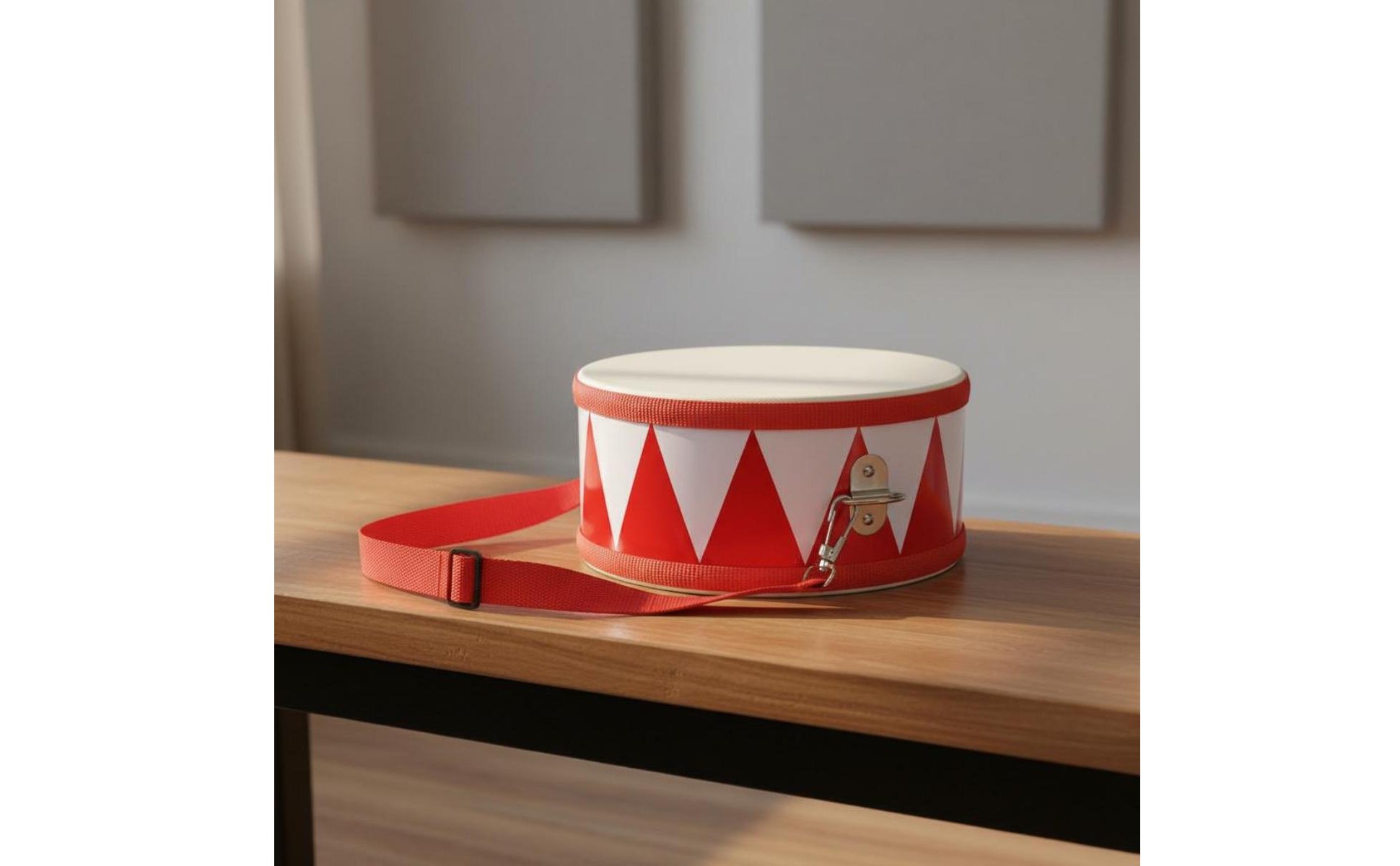 Small Battle Drum Includes Drumsticks Double Sided Drum Sturdy for Music Class