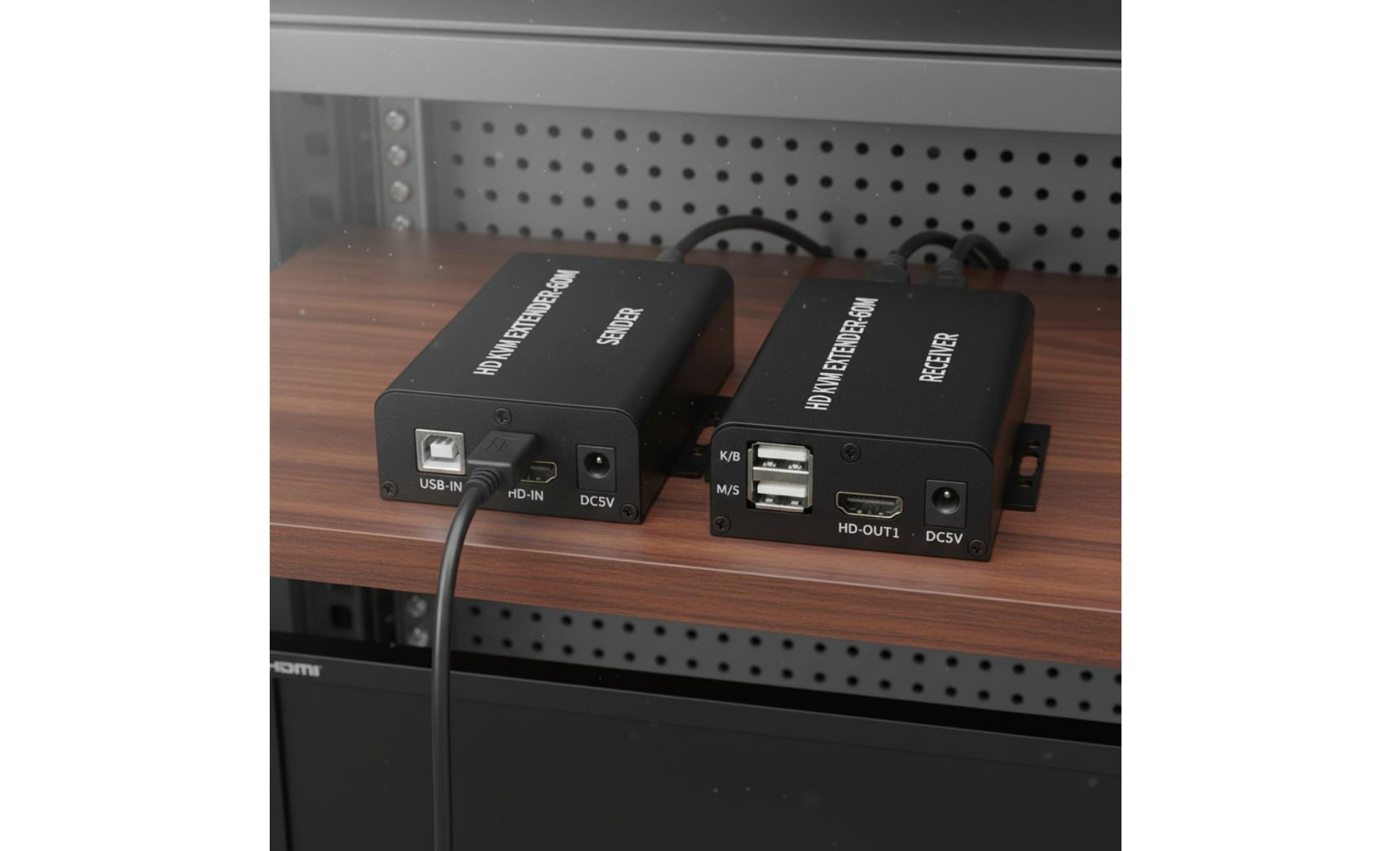 60 M Video Interface KVM Extender 1080p Video Interface over Ethernet Extender Plug and Play