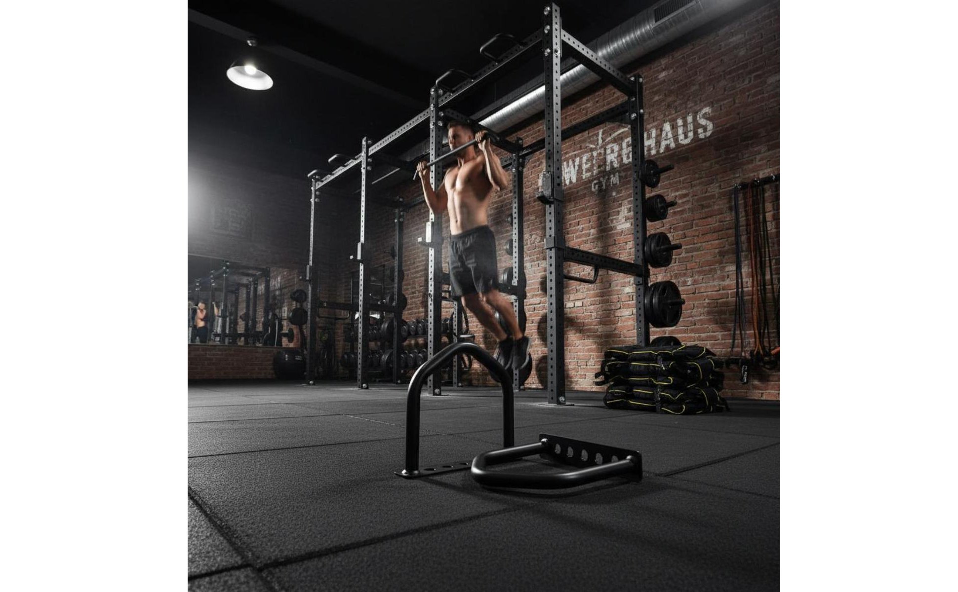 Double Curved Pull up Handle Long-Lasting Steel Double Bend Pull-up Bar Grip