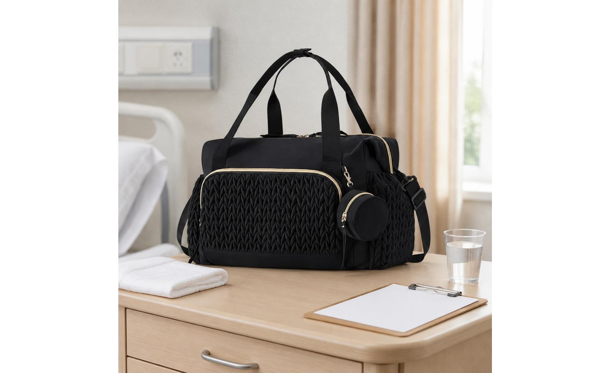 Baby Bag with Pacifier Case Multiple Pockets Maternity Hospital Bag Portable