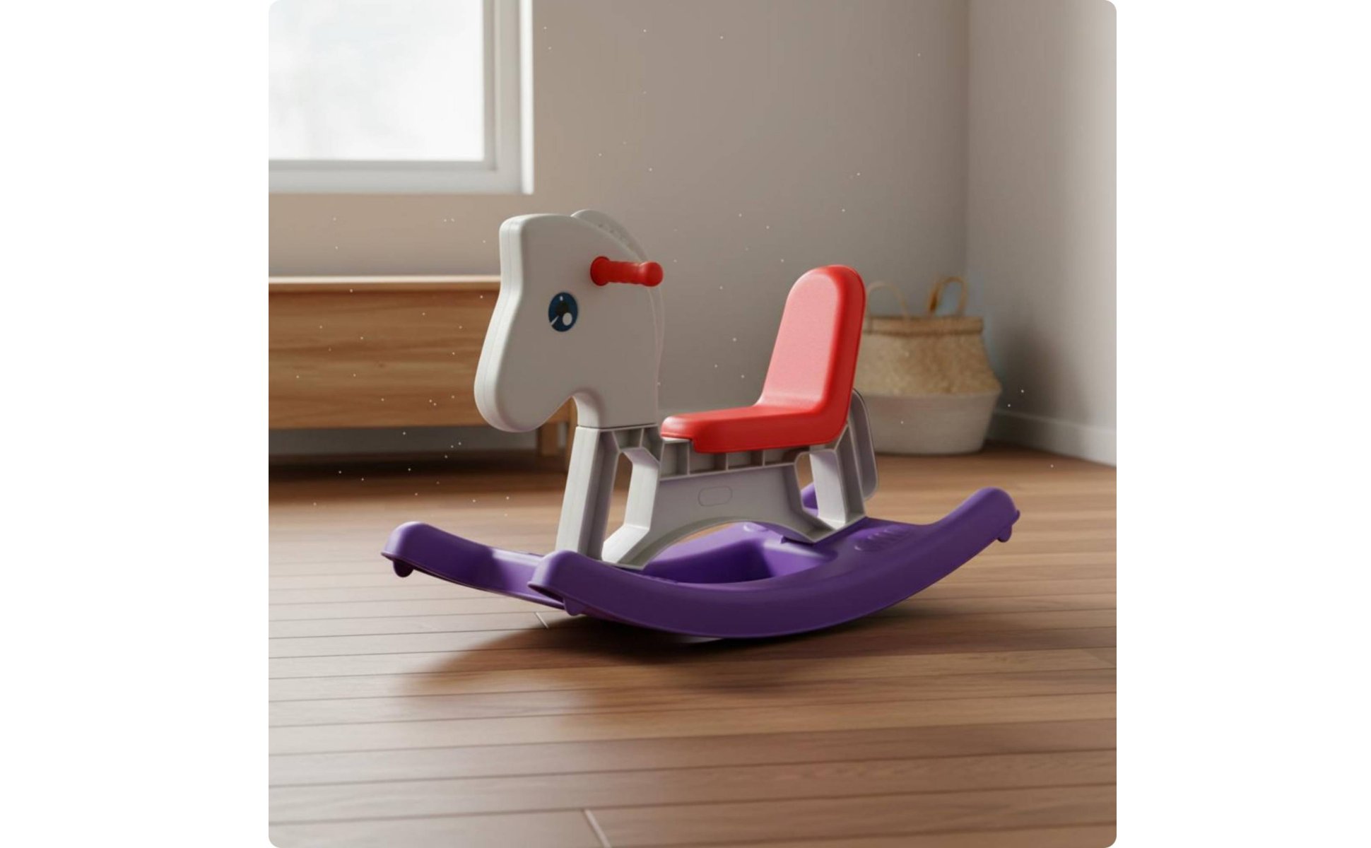 Cheval à Bascule Multifonction Jouet à Roulettes Enfant pour Maison, Enfants