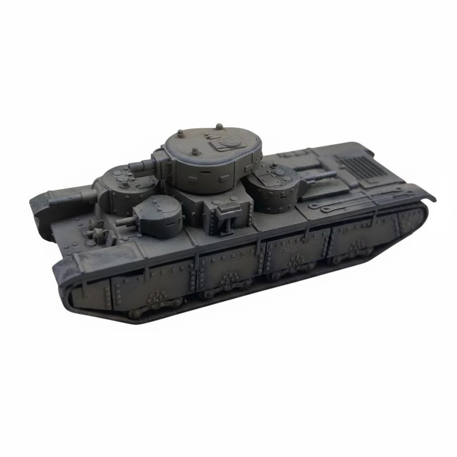 1/144 Multi-Turret Heavy Tank Model Display Piece Collectible Item Miniature