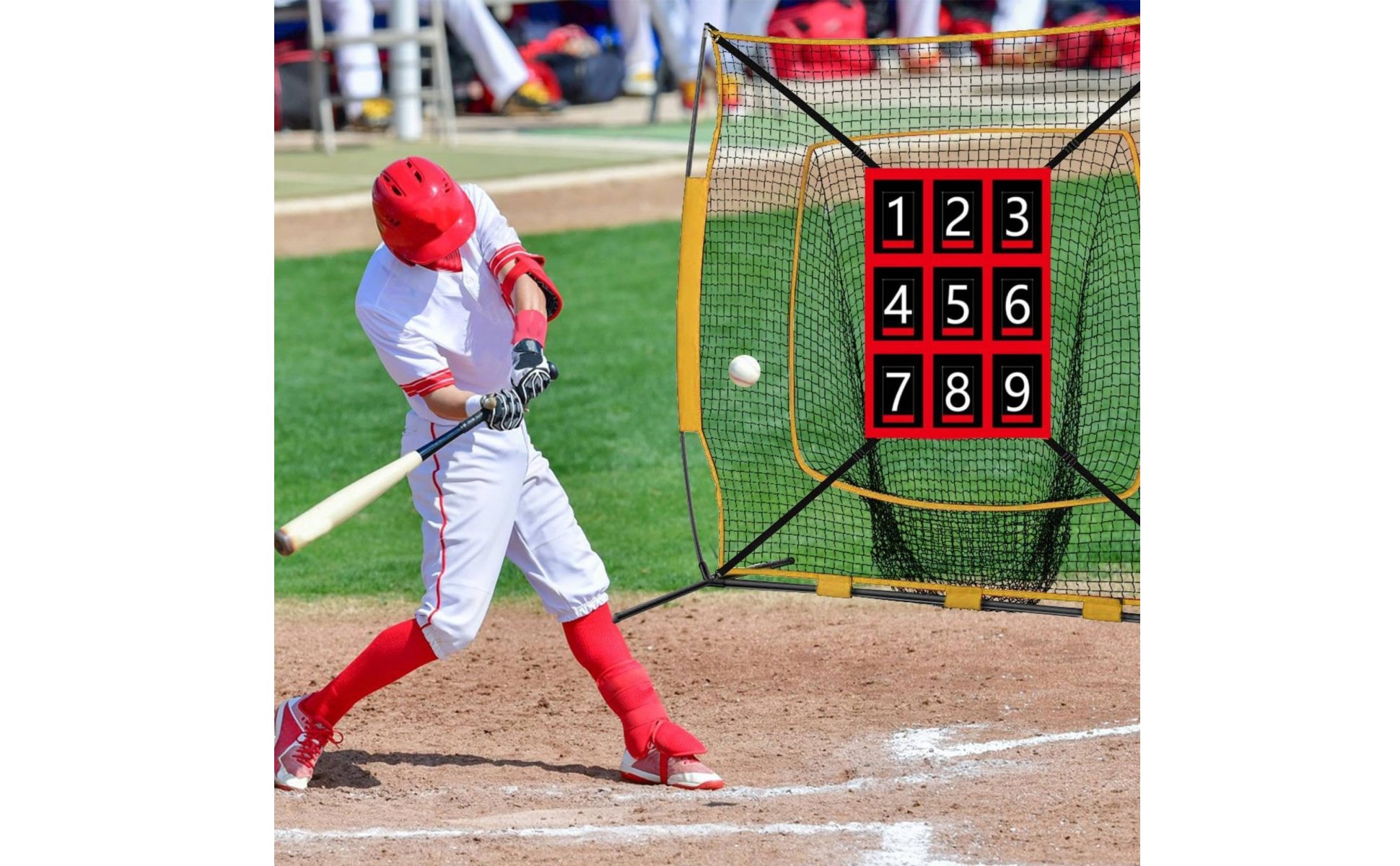 Baseball Hitting Target Net Adjustable Straps Hitting Zone Training Net