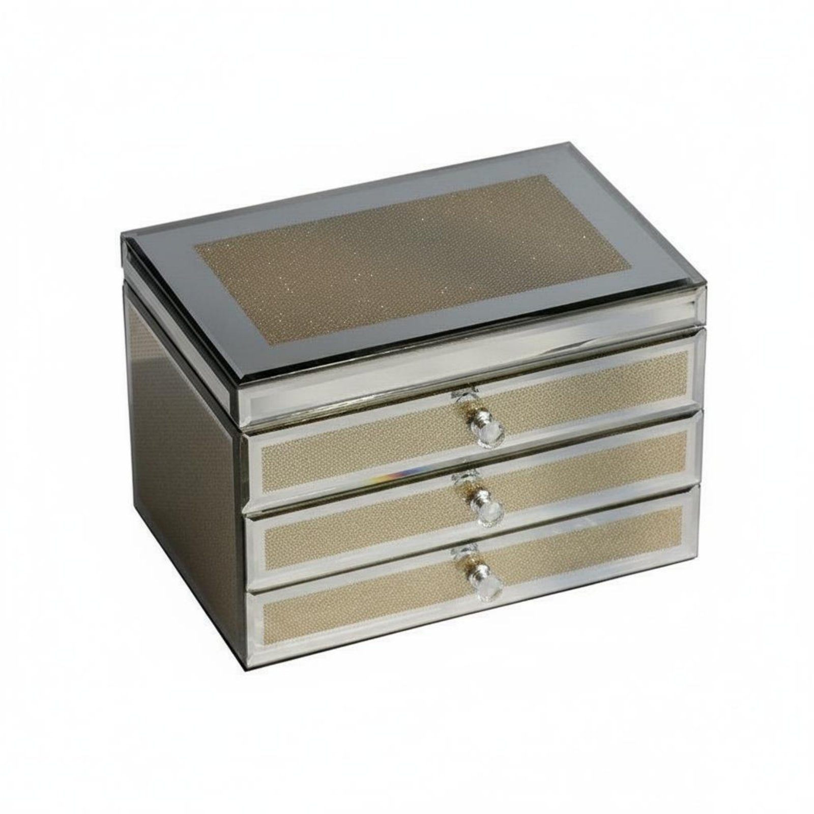 Glass Jewelry Box Luxury  Jewelry Organizer Space Saving Band Earring Necklace Box