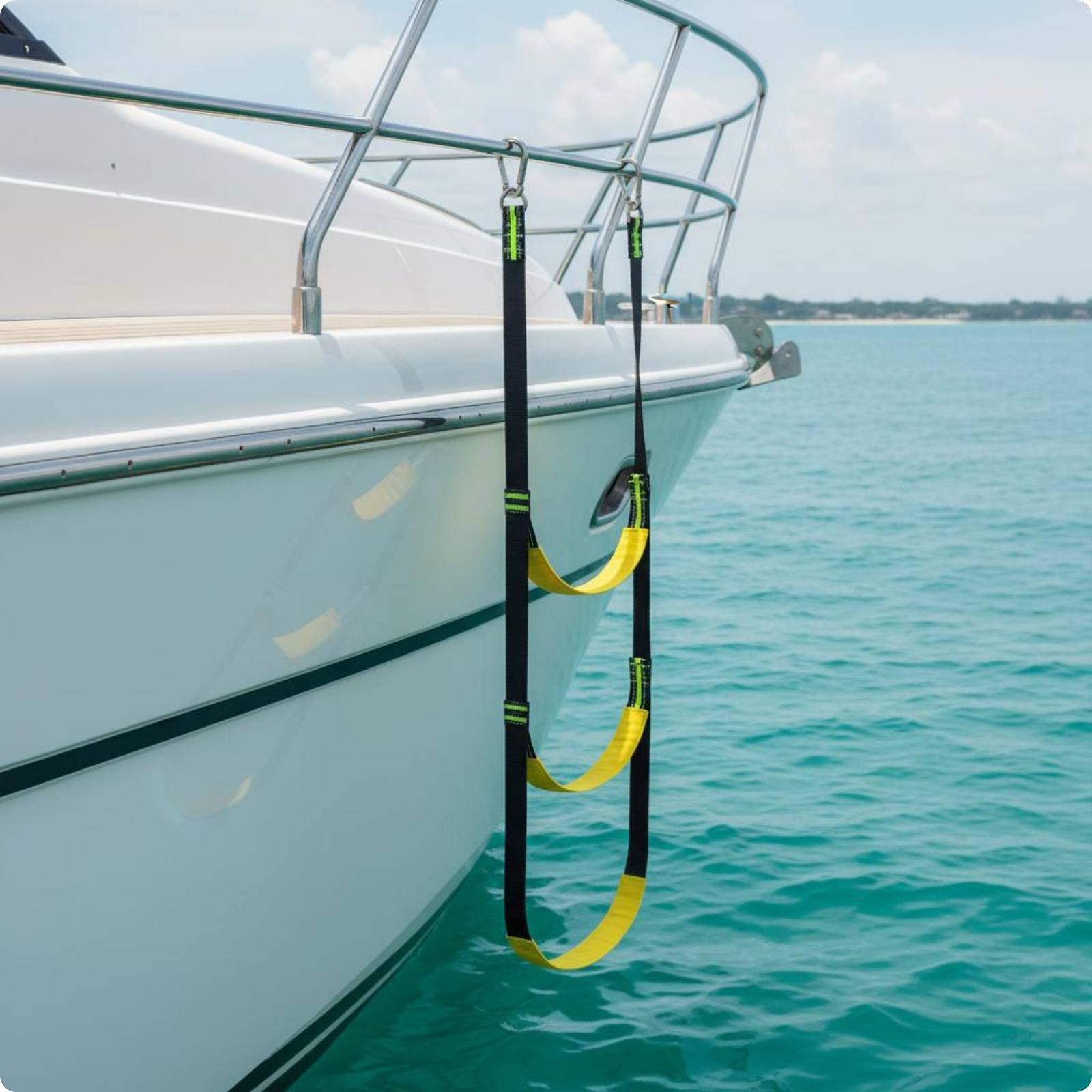 Yacht Reboarding Ladder Heavy Duty Inflatable Boat Ladder Reinforced Steps Water Gear for Sea
