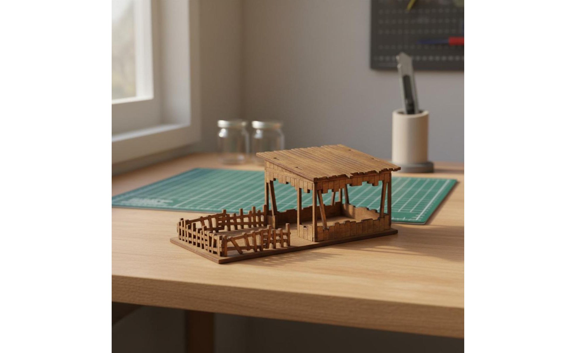 3D Building Kit 1:72 Scale Architectural Miniature DIY Assembly for Hobbyists