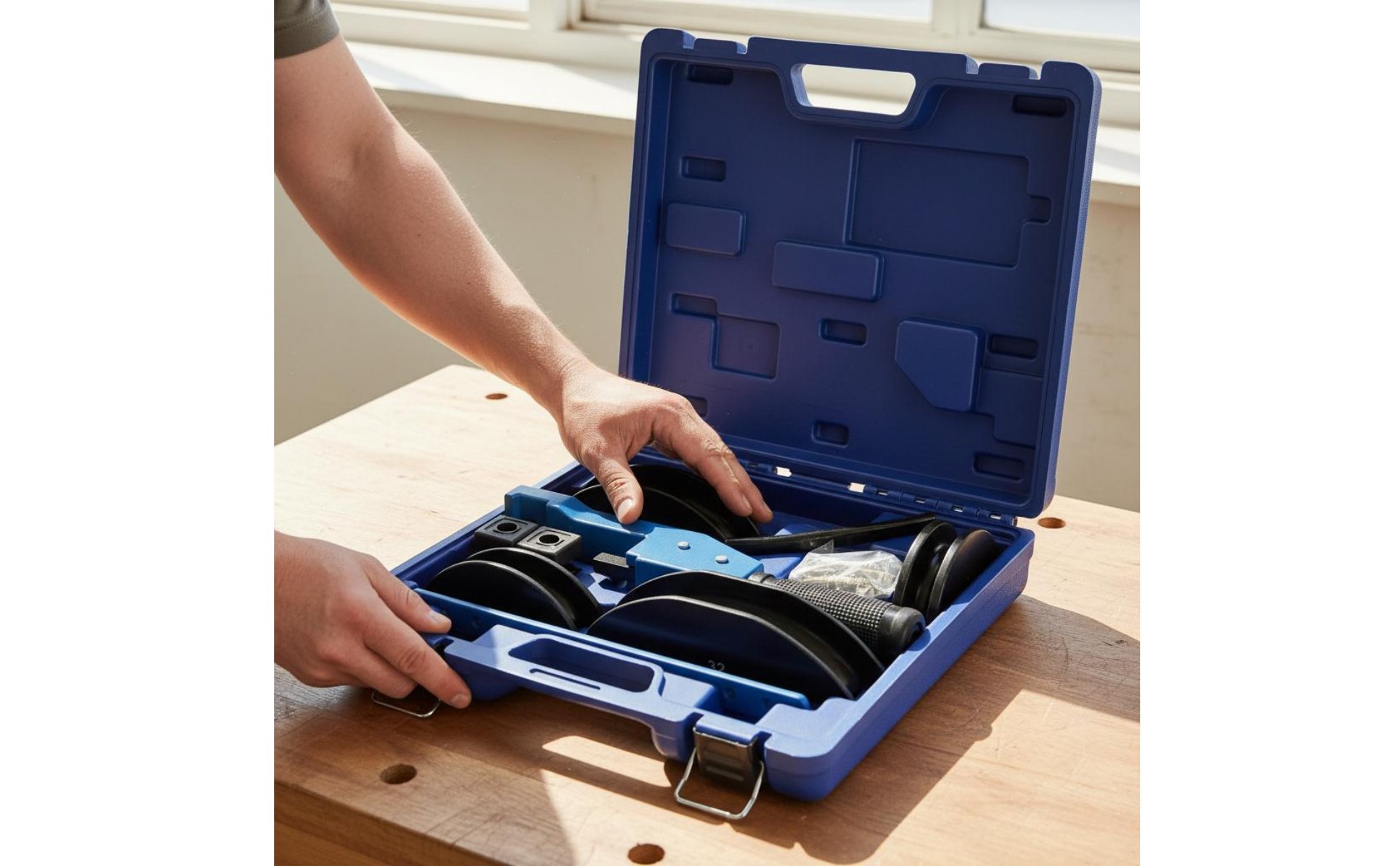 90 Degree Pipe Bending Tool Multiple Size Dies 90° Tube Bender Kit Sturdy Build
