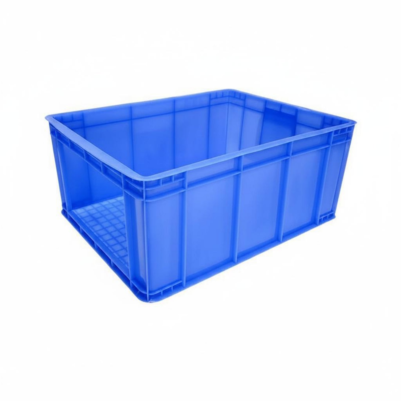 Sturdy Plastic Storage Crate Compact Home Organization for Warehouse, Shelf