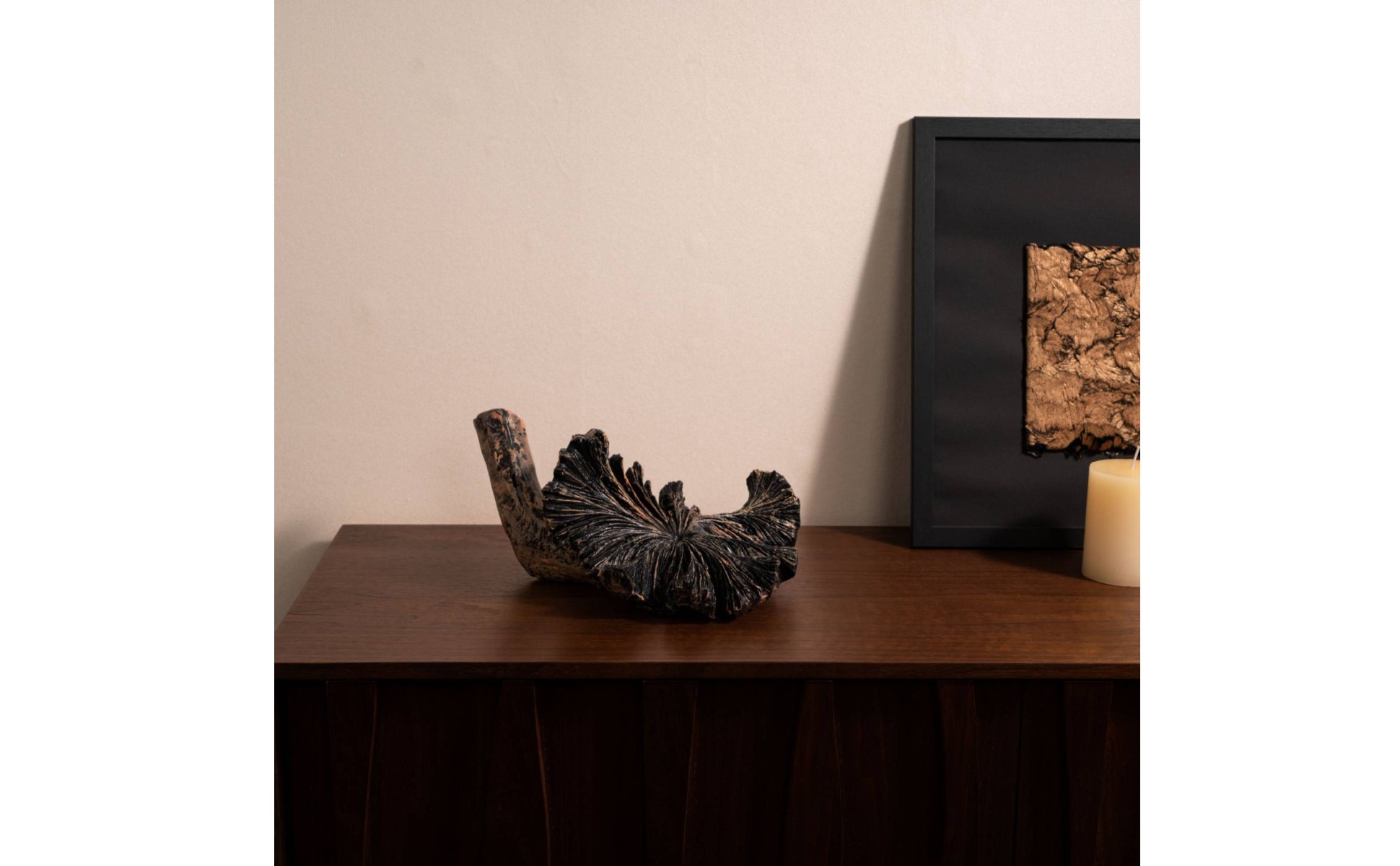 Volcano Flower Sculpture Desktop Display Artistic Tabletop Statue for Restaurant
