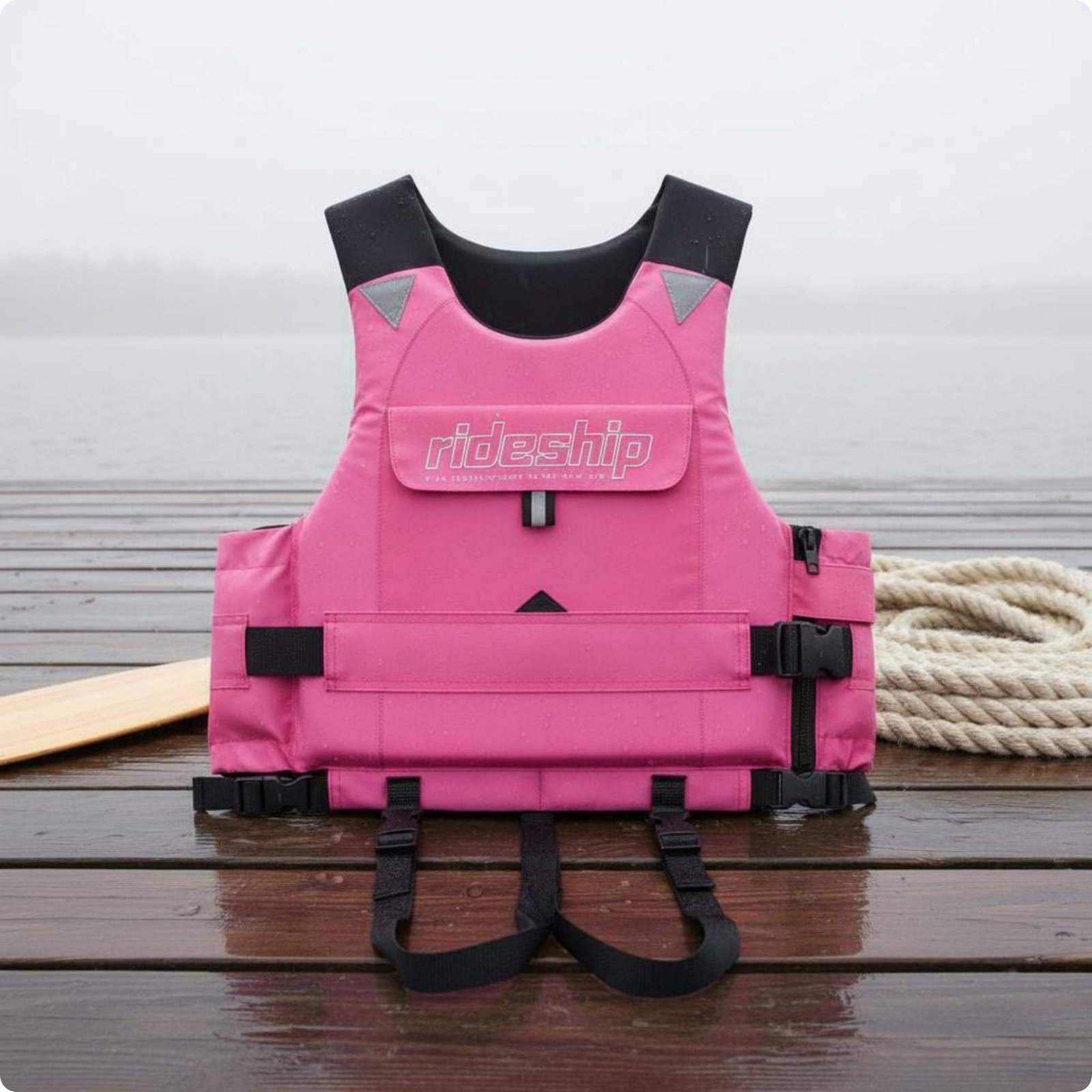 Lightweight Water Sports Vest Adjustable Straps Surfing Life Vest Shock Absorbing for Motorboating