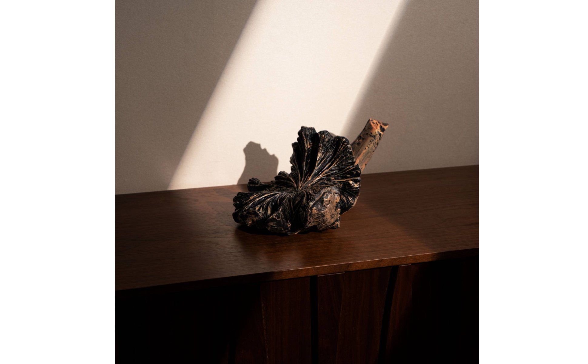 Volcano Flower Sculpture Desktop Display Artistic Tabletop Statue for Restaurant