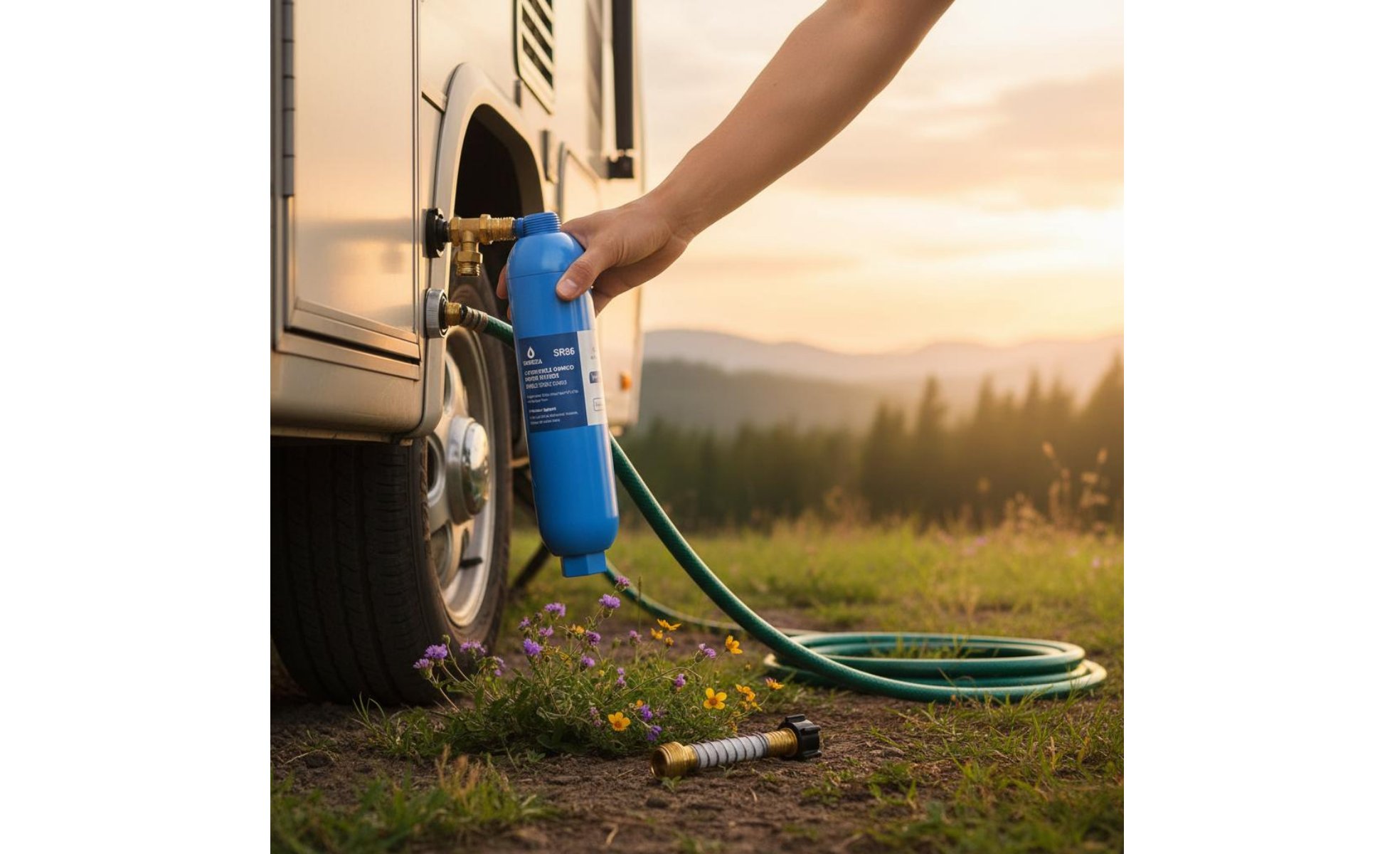 RV Water Filter Reduces & Sediment RV Hose Filter for Boat Owners