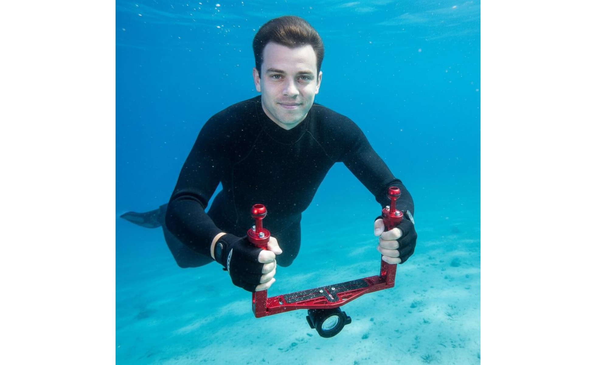 Double Handle Camera Tray Anti-Slip Underwater Camera Handle Tray Waterproof