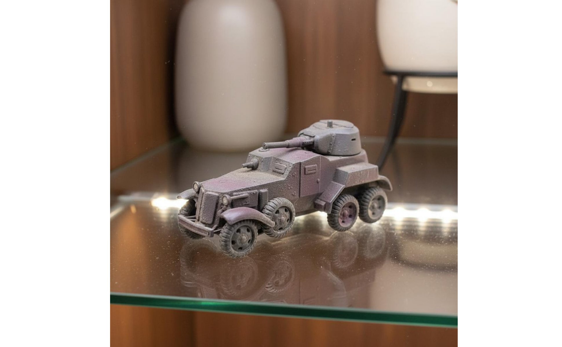 Soviet BA-10 Model Collectible BA-10 Armored Car for Display Shelf, Collectors