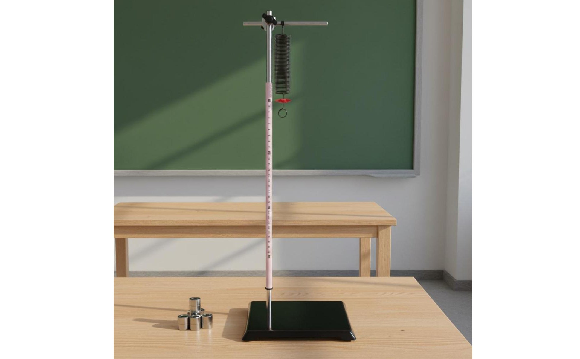 Hooke's Law Demonstration Stand Adjustable Null Point Coil Extension Tester