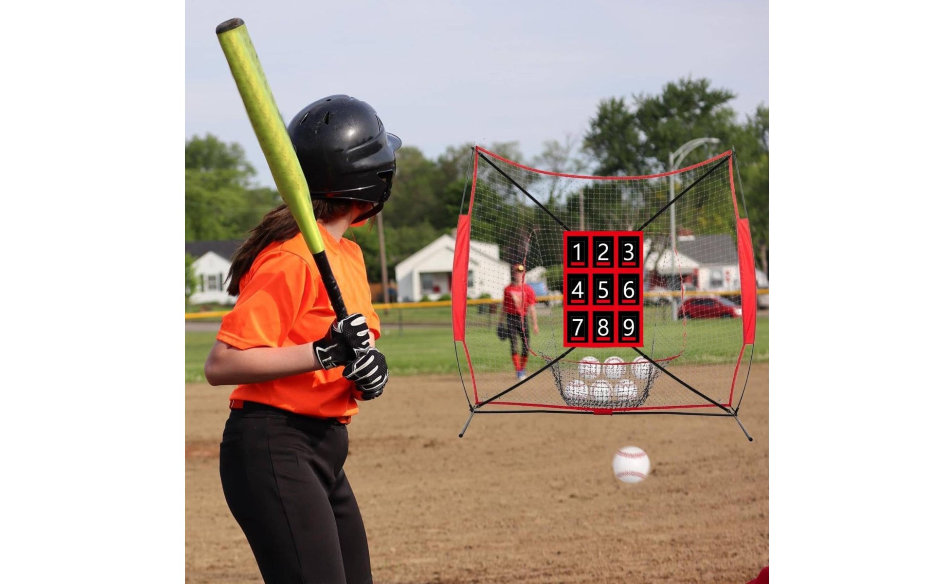Baseball Hitting Target Net Adjustable Straps Hitting Zone Training Net