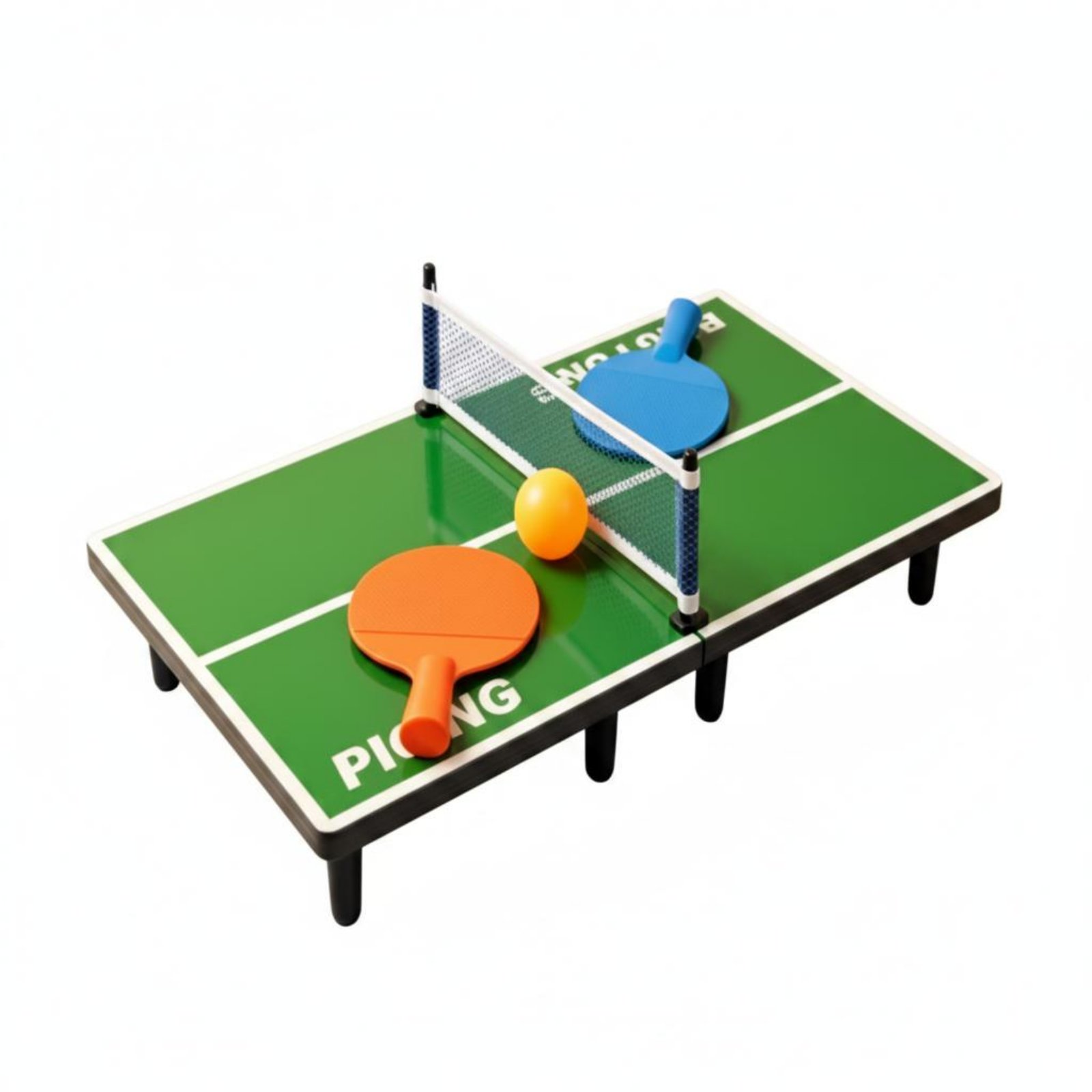 Mini Table Tennis Set Social Play Mini Table Tennis Easy to Store Indoor Toy for Families, Kids, Tabletop, Home
