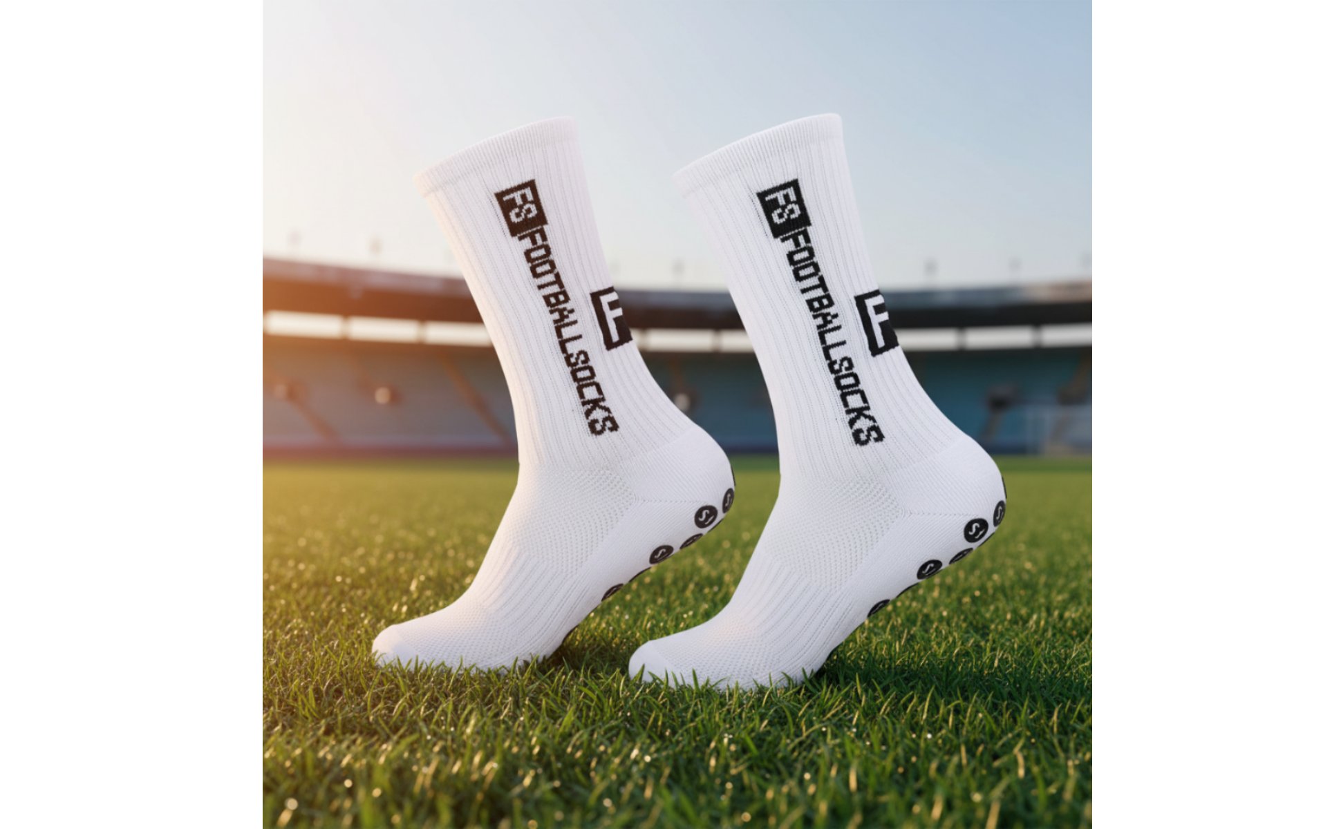 Non Slip Football Socks Towel Bottom Grip Socks Thickened Sole for Teens, Kids