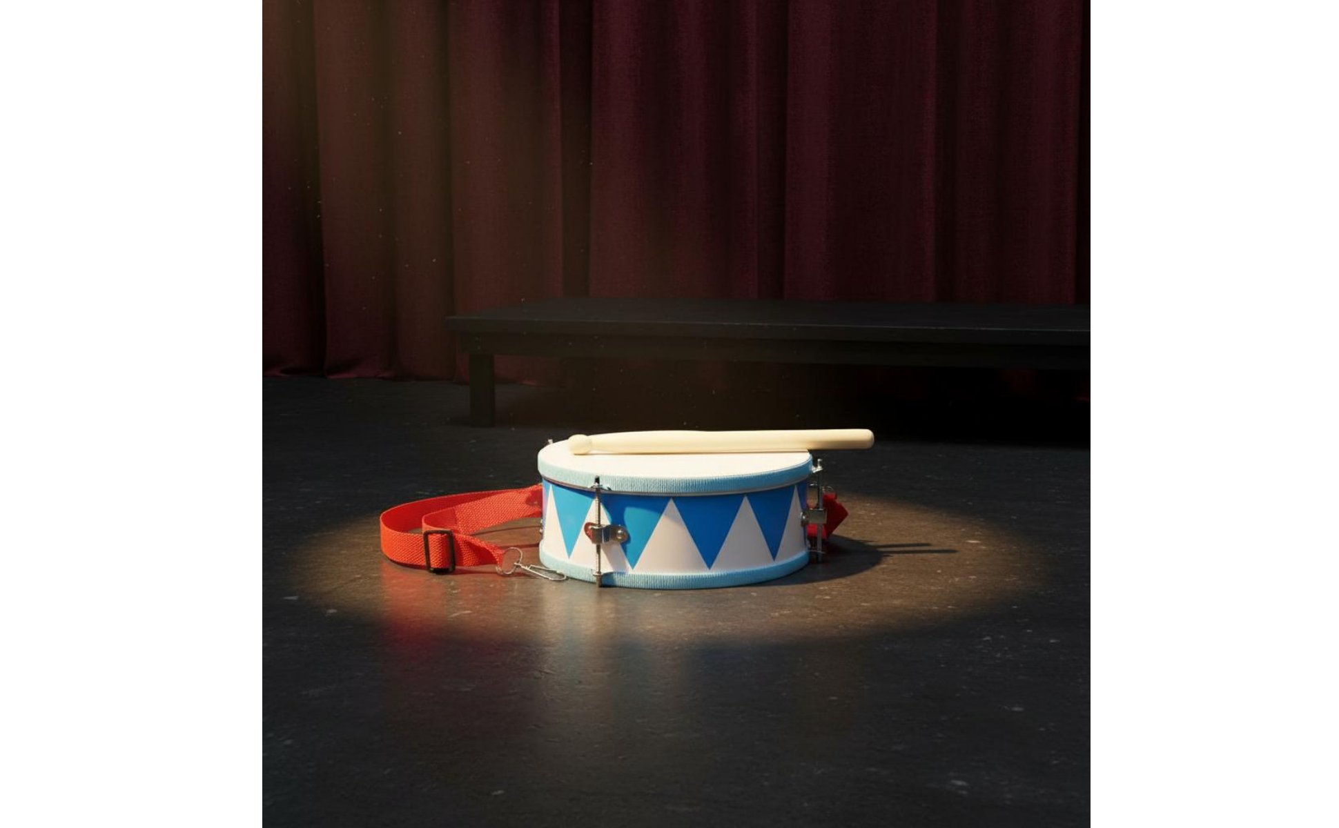 Small Battle Drum Includes Drumsticks Double Sided Drum Sturdy for Music Class