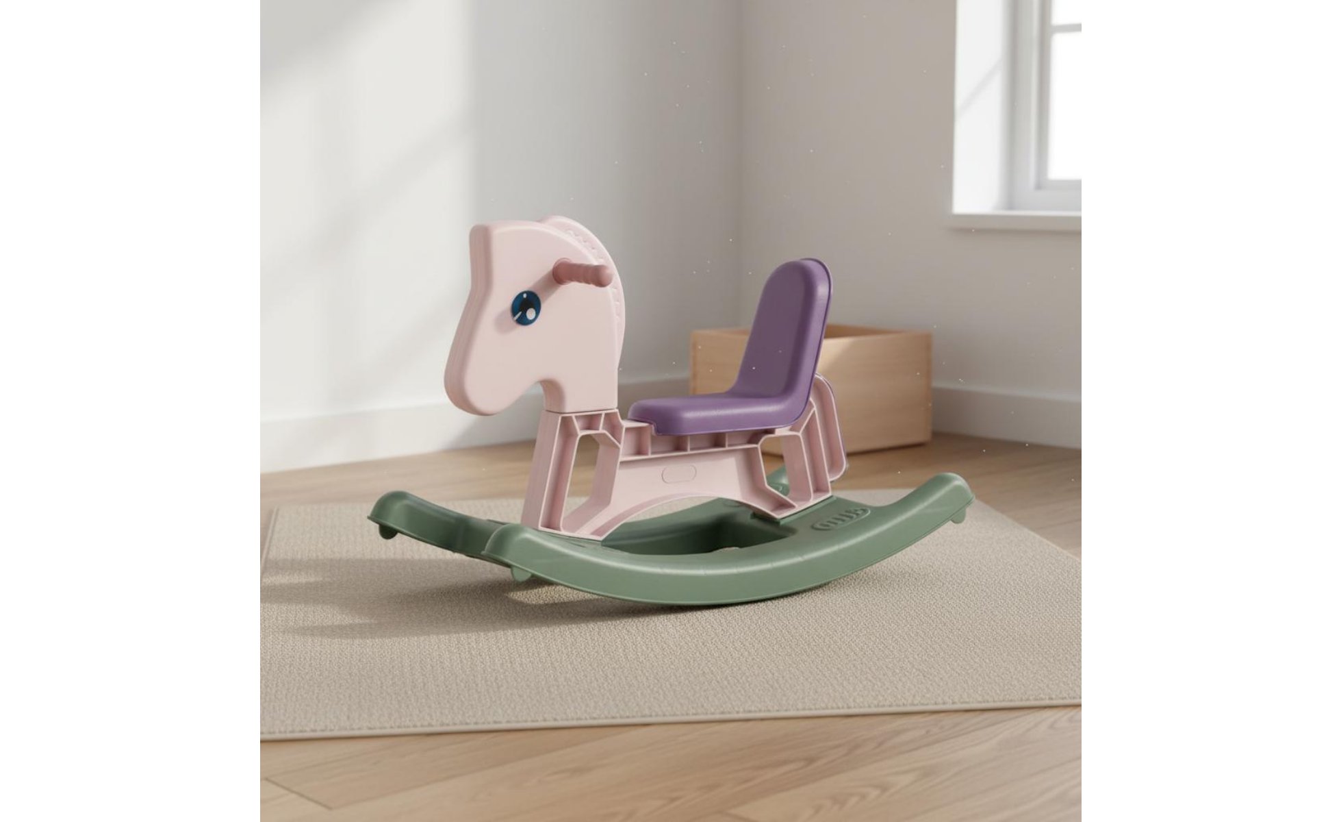 Cheval à Bascule Multifonction Jouet à Roulettes Enfant pour Maison, Enfants