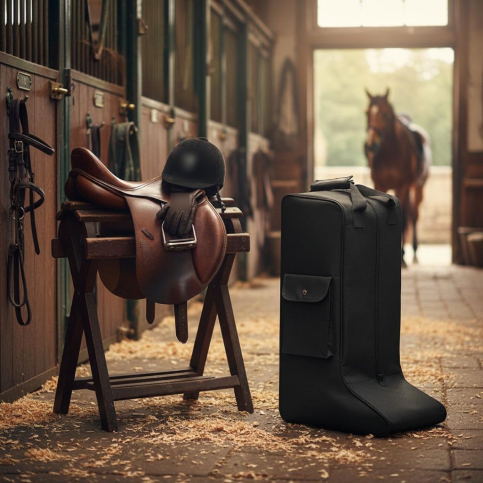 Reitstiefel-Tasche leicht Reitstiefeltasche verschleißfest für Reitsport, Reise - Produktbild 1