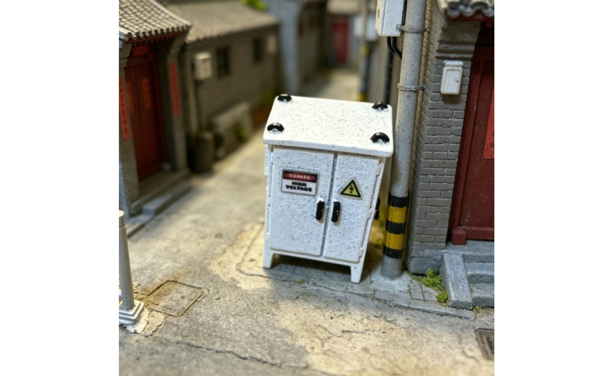 Boîte Électrique D'extérieur Miniature Échelle 1/64 Boîtier Électrique Miniature