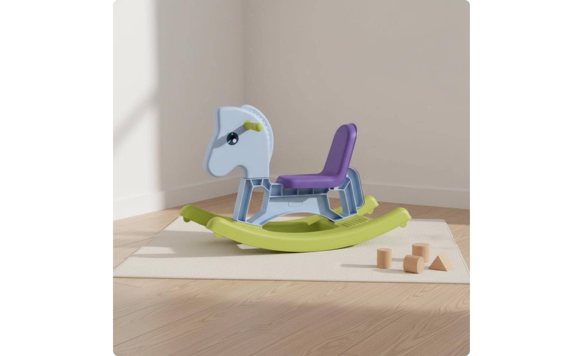 Cheval à Bascule Multifonction Jouet à Roulettes Enfant pour Maison, Enfants