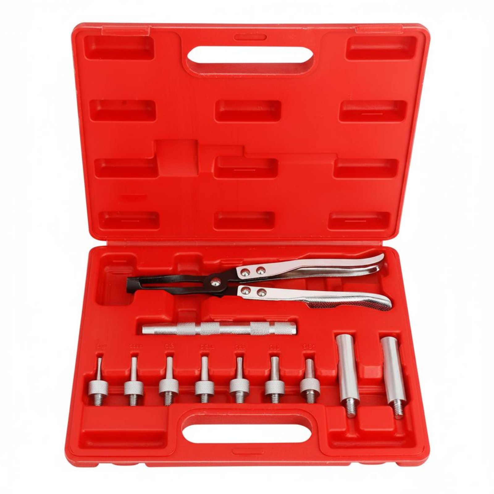 11 Pieces Car Valve Stem Seal Remover and Installer Tool Kit Wide Compatibility Seal Install Tool Kit Toothed Jaw for Mechanics